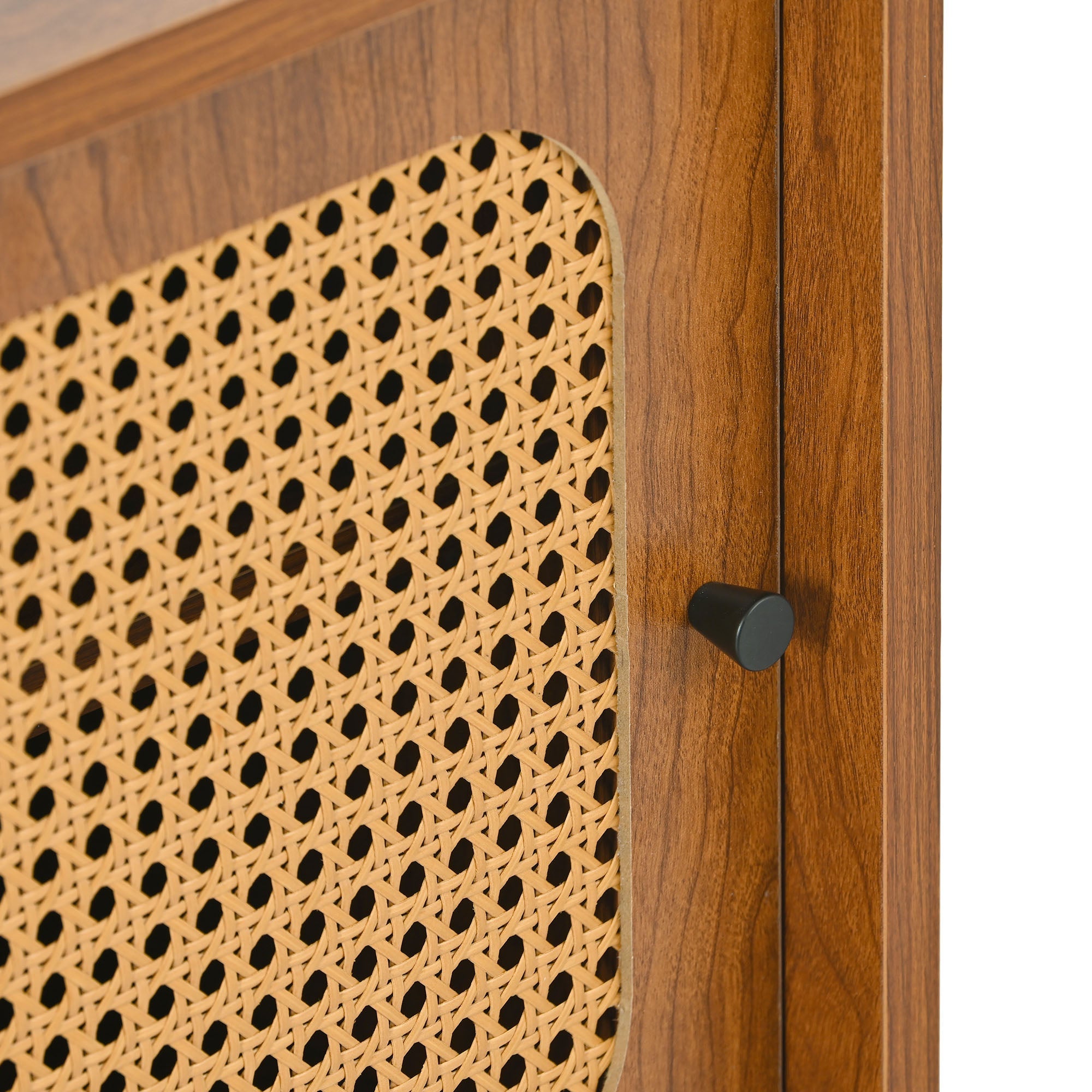 Logidon rotan dressoirset walnoot 104 cm schoenenkast
