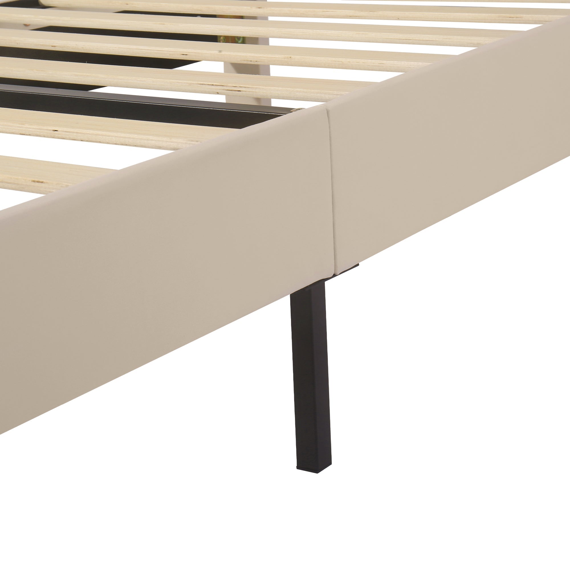 Logidon gestoffeerd bed 90x200 beige fluweel met verstelbaar hoofdeinde