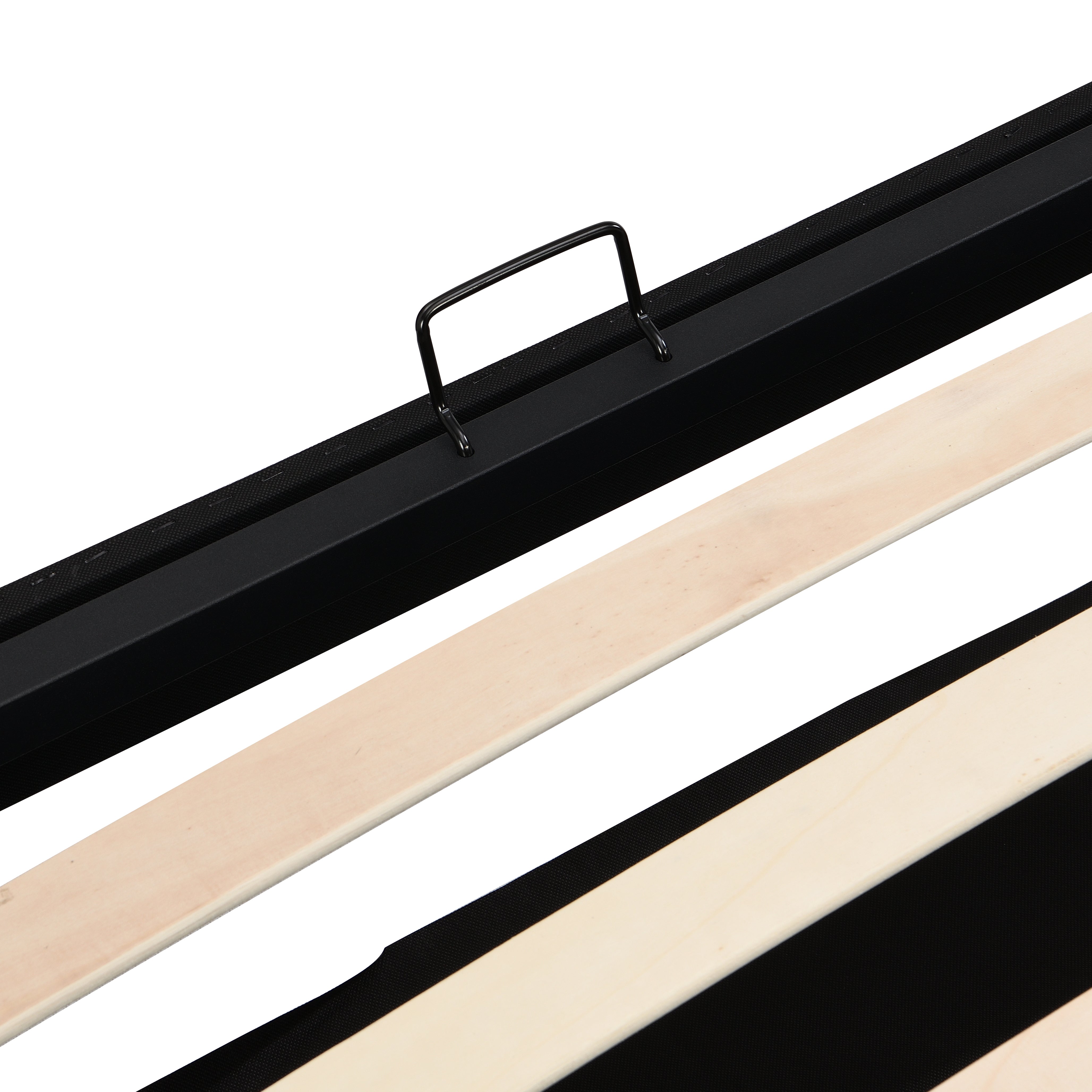 Logidon comfortabel gestoffeerd bed 90x200 zwarte LED-lichtstrips