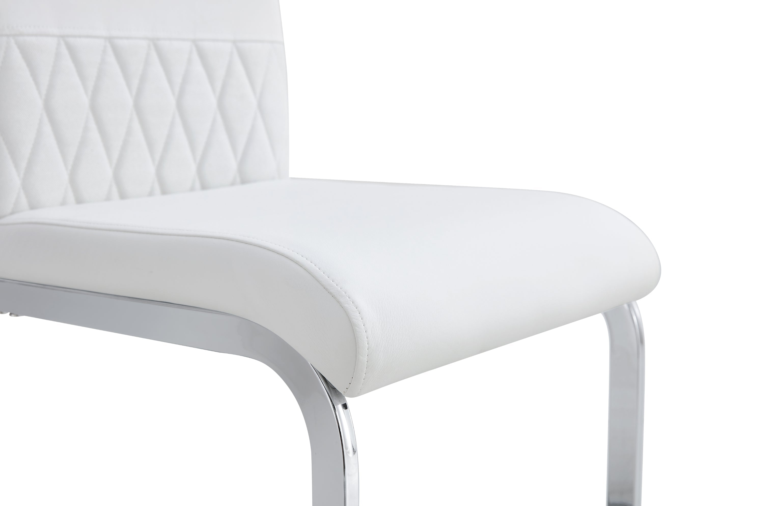 Logidon Kunstmatige Lege Eetstoelen Set 2 Wit Zonder Armleuningen