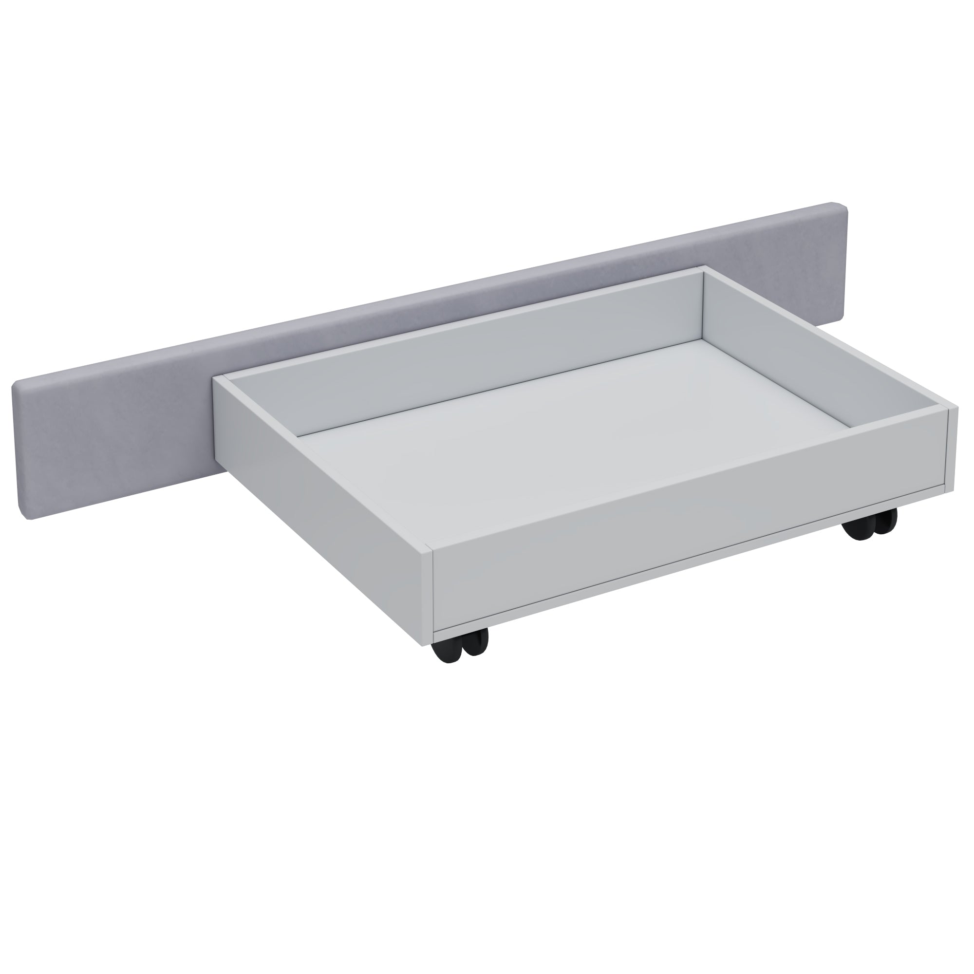 Logidon gestoffeerd bed 180x200 grijs met LED verlichting 4 lades
