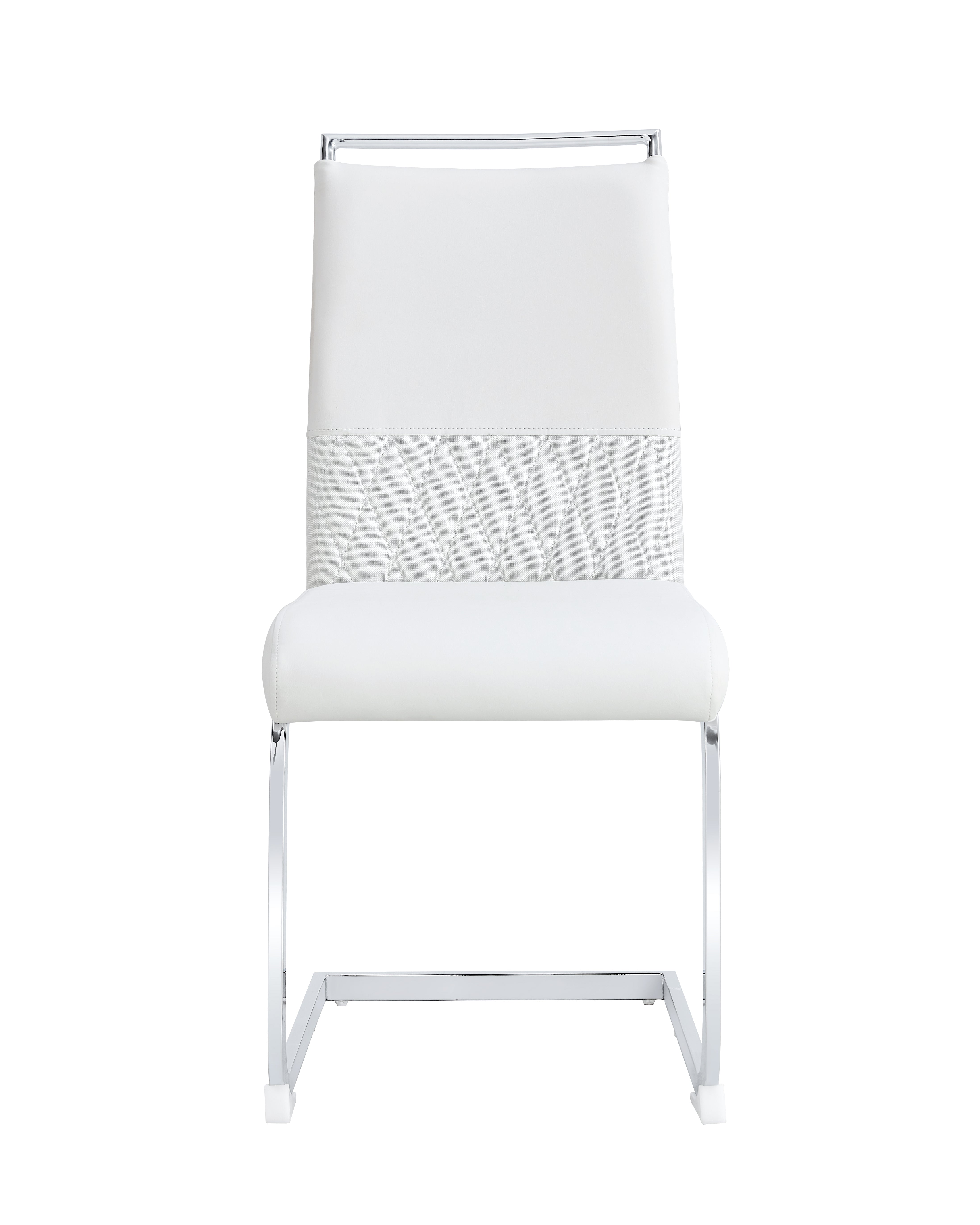 Logidon dining room chairs set of 6 white high-back upholstered PU leather linen