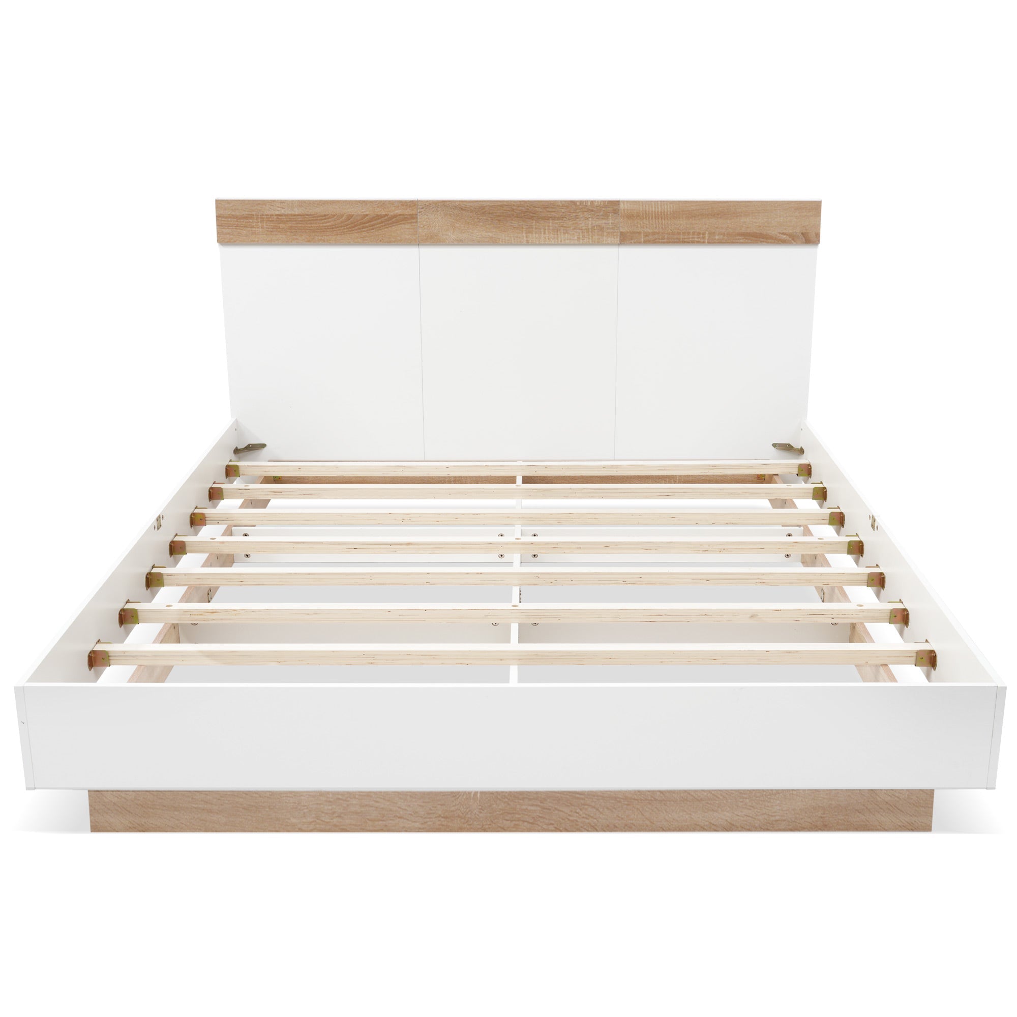 Logidon zwevend bed tweepersoonsbed 180x200 cm eiken Sonoma wit