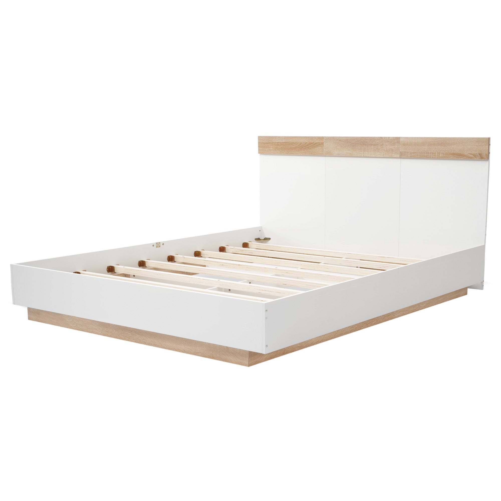 Logidon zwevend bed tweepersoonsbed 180x200 cm eiken Sonoma wit