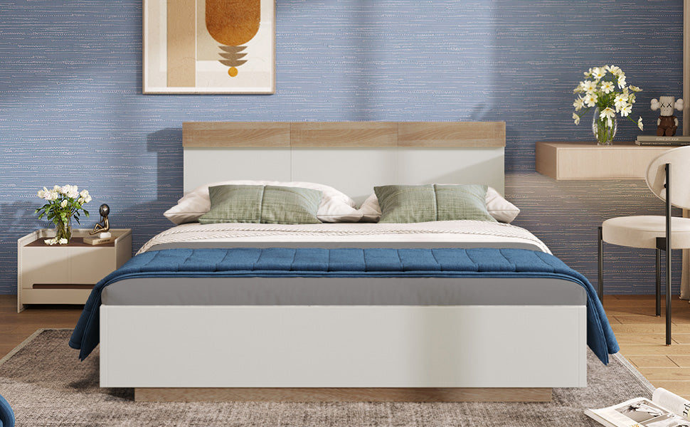 Logidon zwevend bed tweepersoonsbed 180x200 cm eiken Sonoma wit