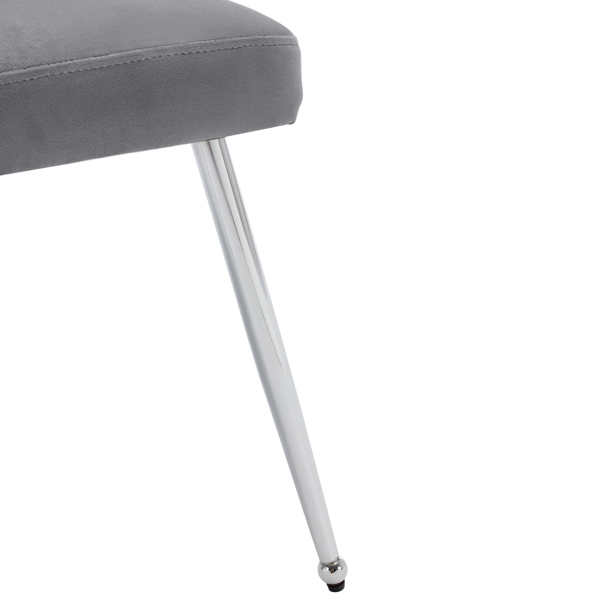 Logidon Set of 4 Dining Room Chairs Button Pattern Padded Chairs Gray