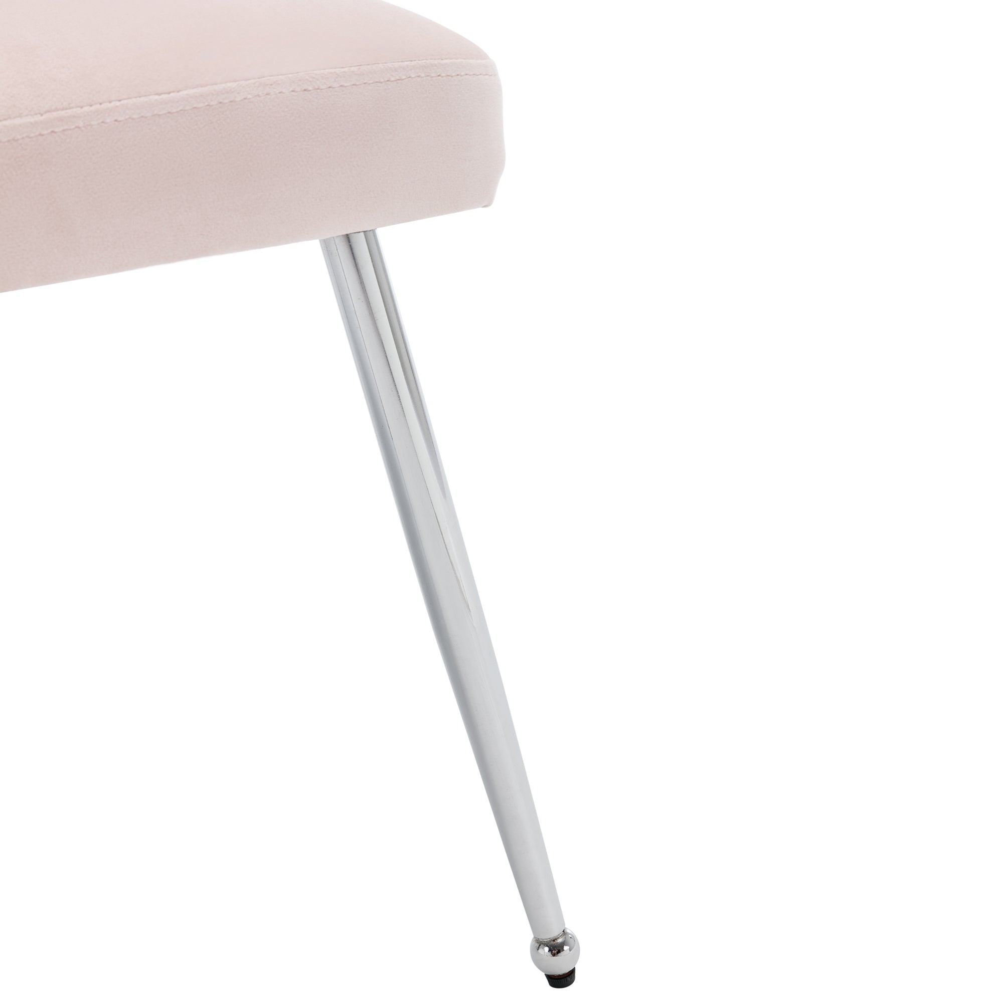 Logidon set van 2 roze eetkamerstoelen met knoopdetails