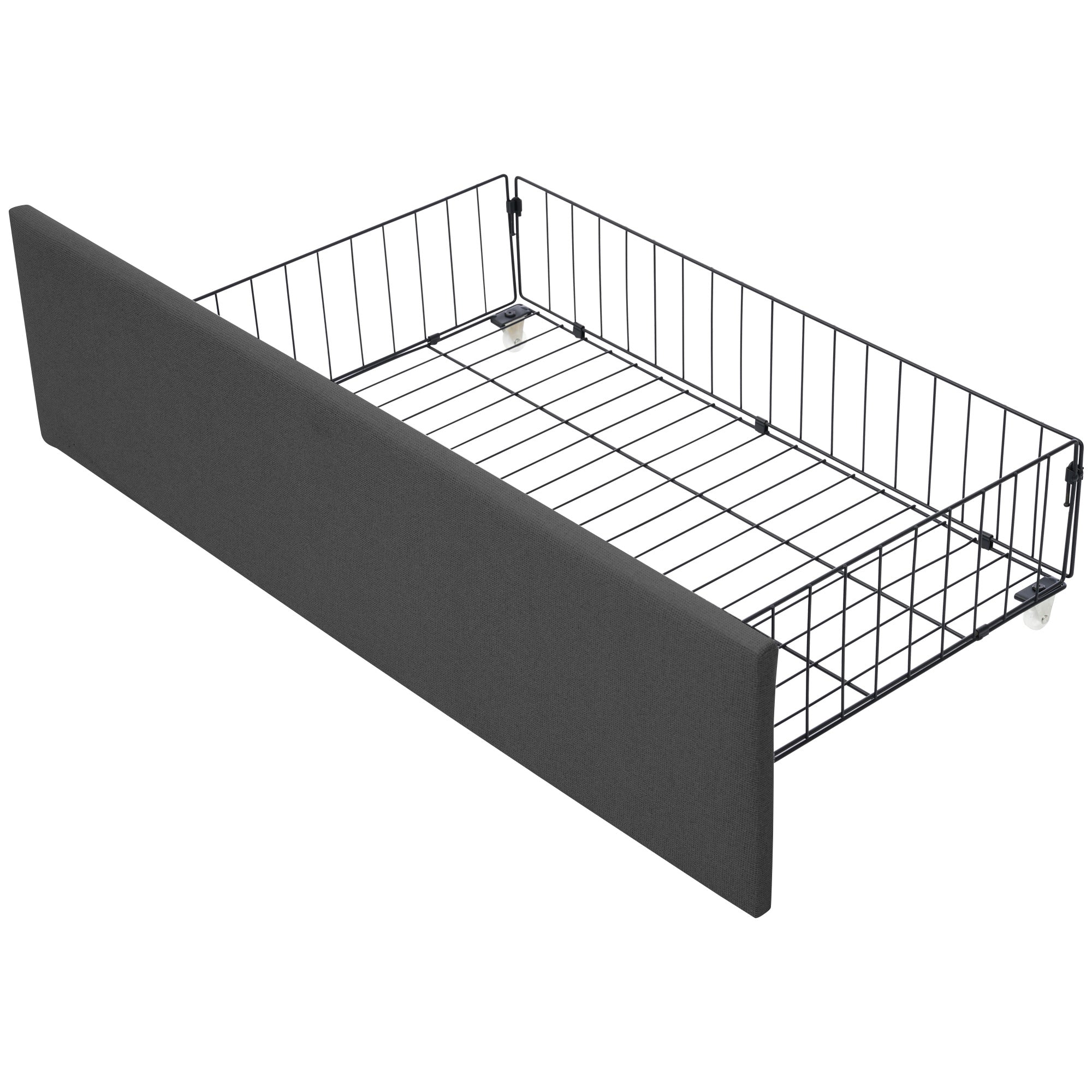 Logidon upholstered bed 140x200 cm with LED lighting and 4 drawers