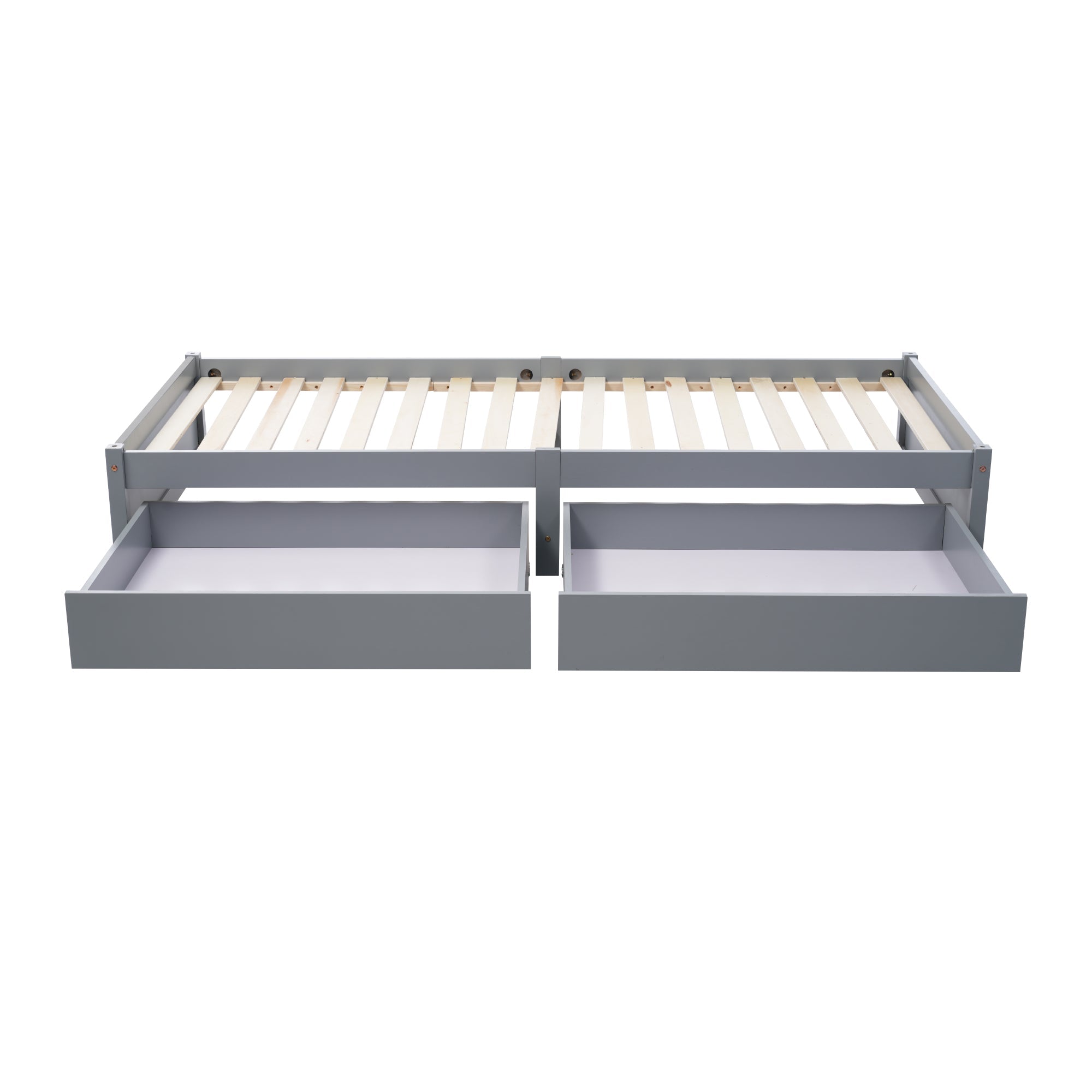 Logidon kinderbed volledige scheidingswand 90x200 grijs om te bouwen tot twee bedden