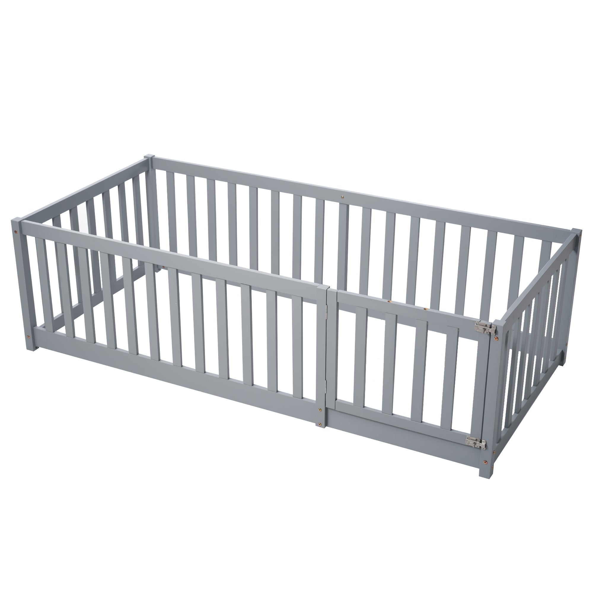 Logidon kinderbed volledige scheidingswand 90x200 grijs om te bouwen tot twee bedden