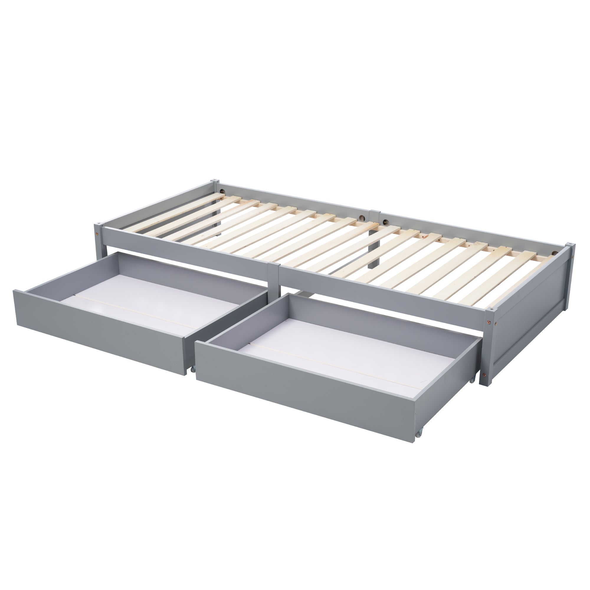 Logidon kinderbed volledige scheidingswand 90x200 grijs om te bouwen tot twee bedden