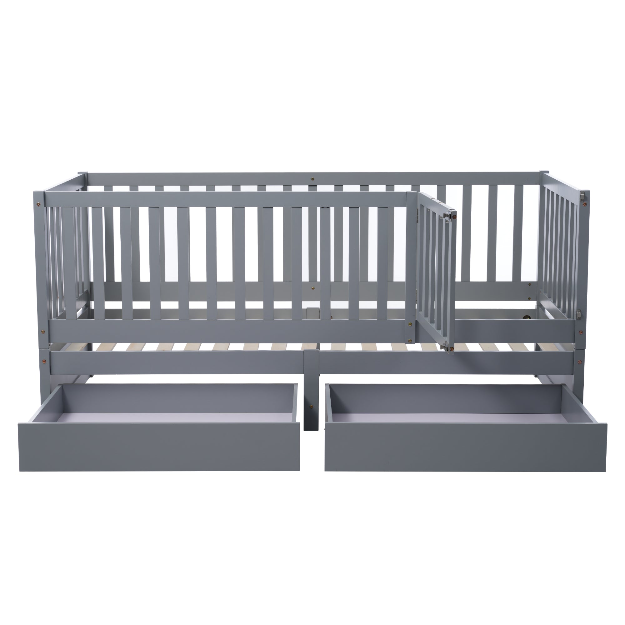Logidon kinderbed volledige scheidingswand 90x200 grijs om te bouwen tot twee bedden