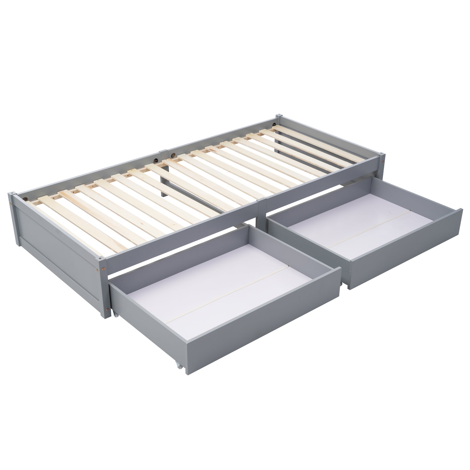 Logidon kinderbed volledige scheidingswand 90x200 grijs om te bouwen tot twee bedden