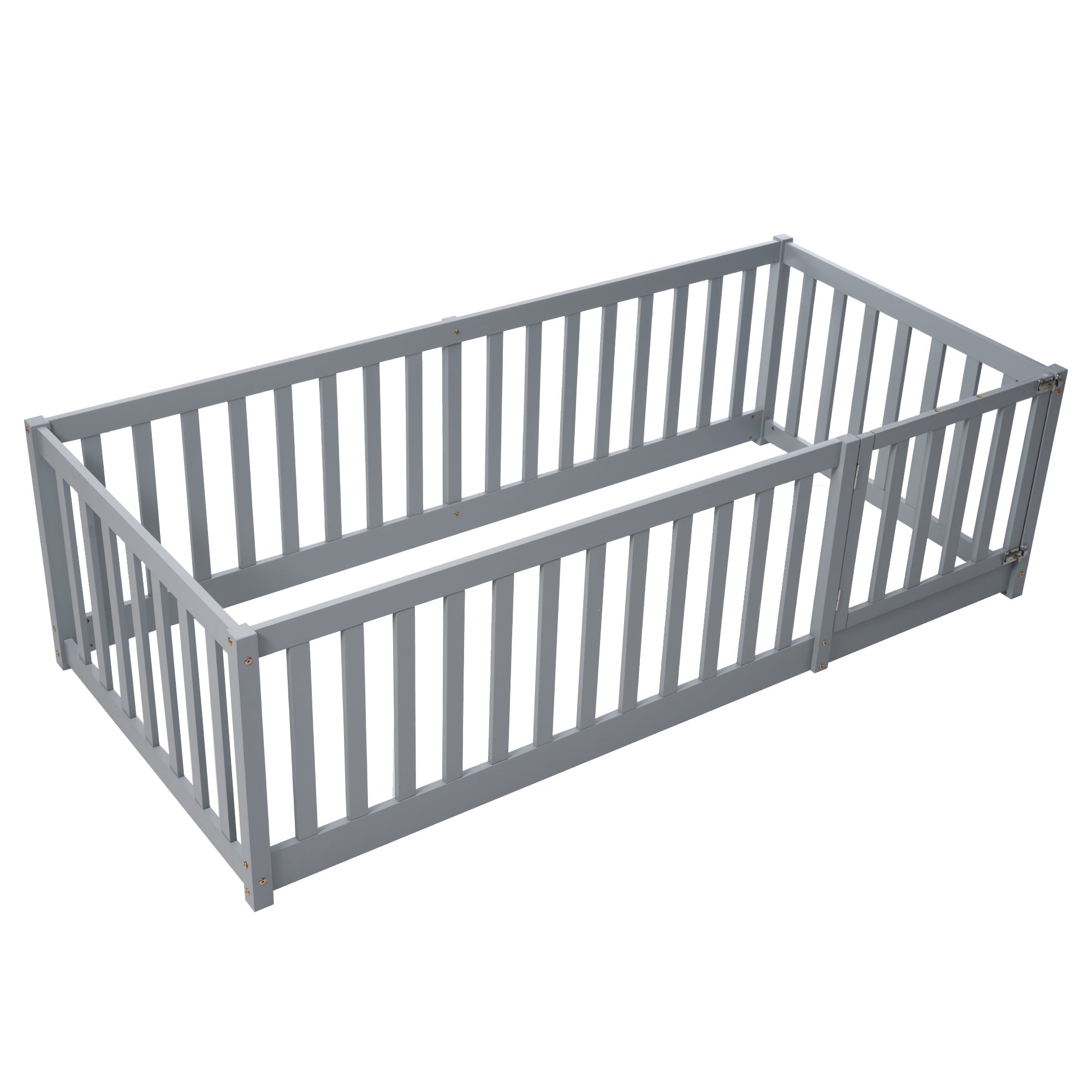 Logidon kinderbed volledige scheidingswand 90x200 grijs om te bouwen tot twee bedden