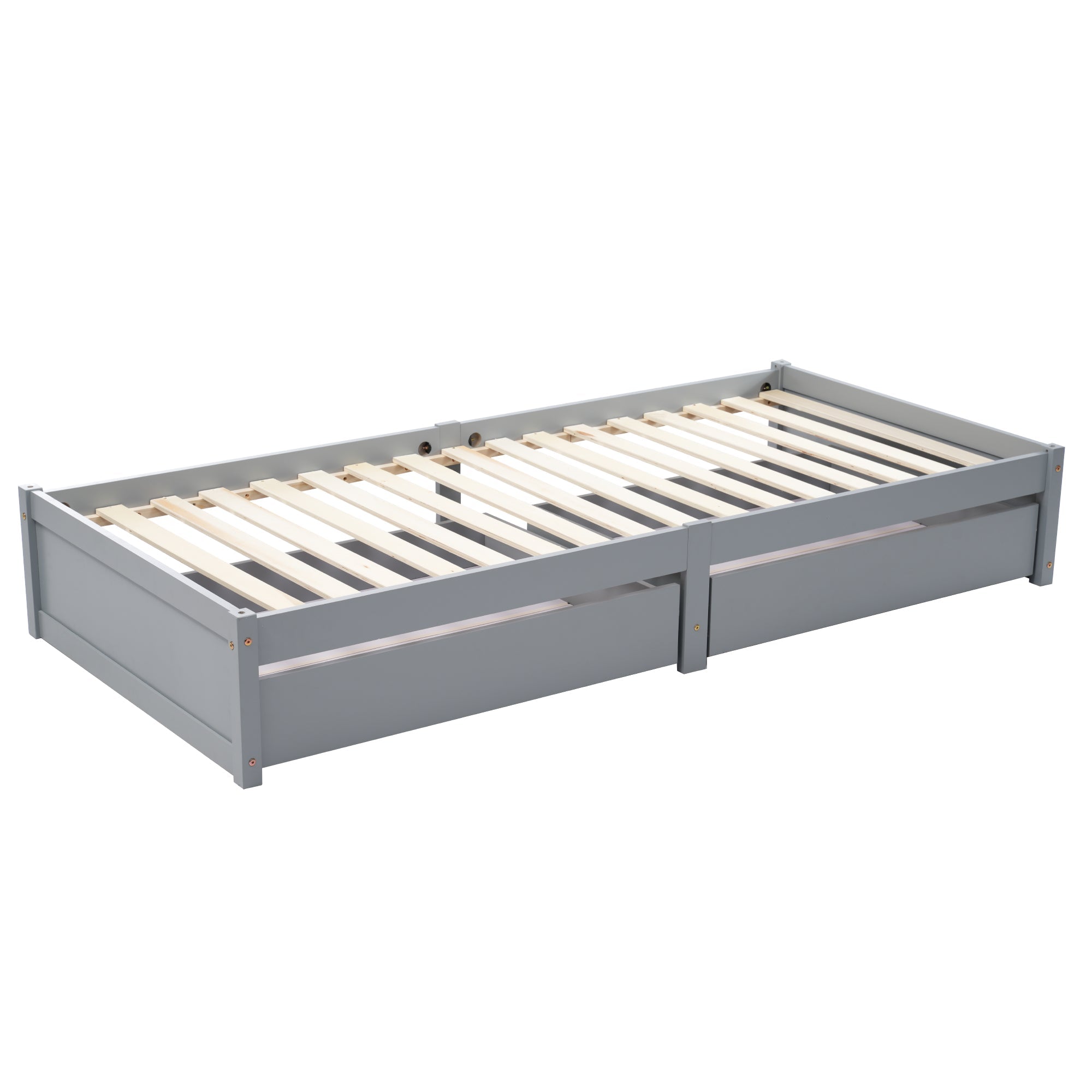 Logidon kinderbed volledige scheidingswand 90x200 grijs om te bouwen tot twee bedden