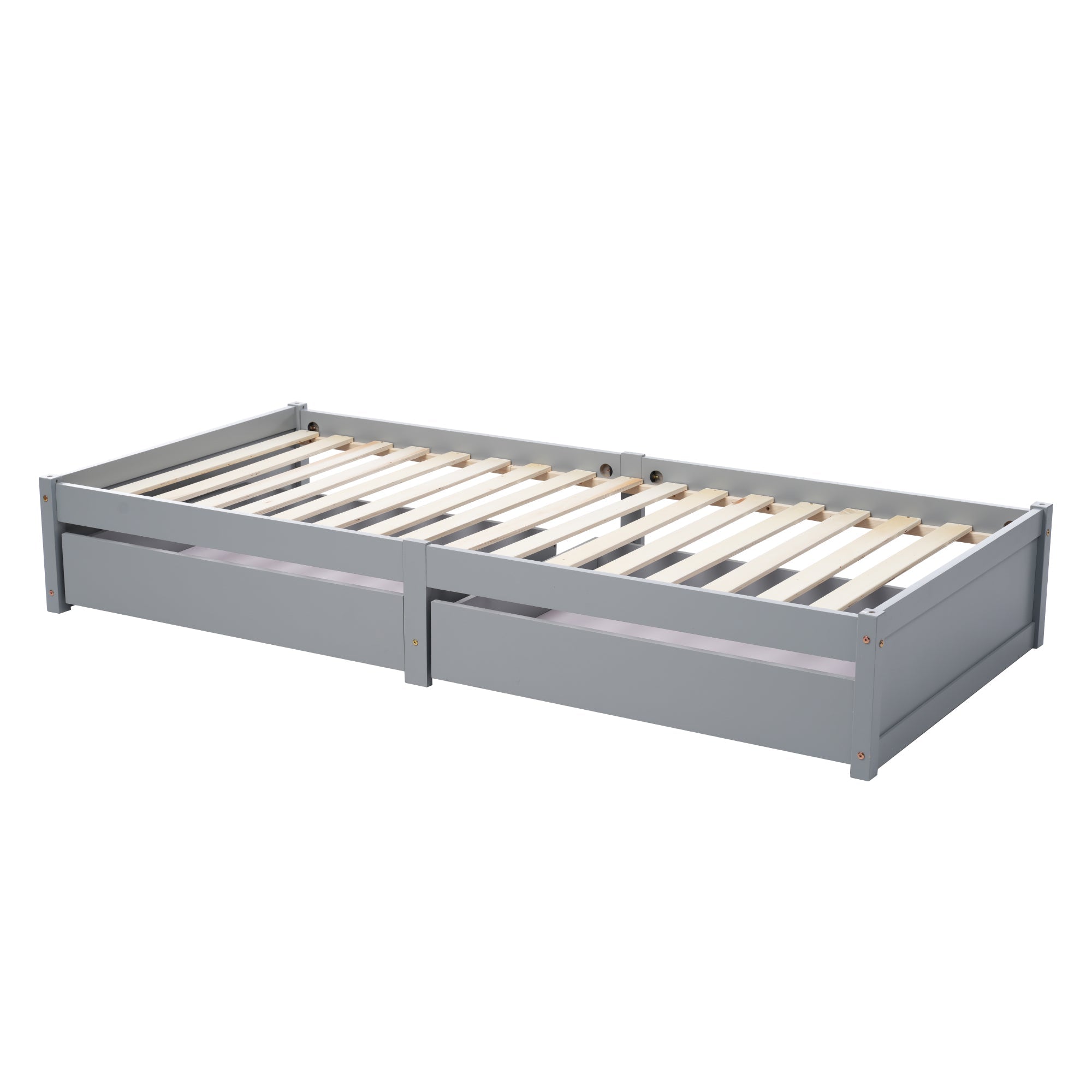 Logidon kinderbed volledige scheidingswand 90x200 grijs om te bouwen tot twee bedden