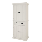 Logidon 71 inch keukenopbergdoos met 4 deuren en lade wit