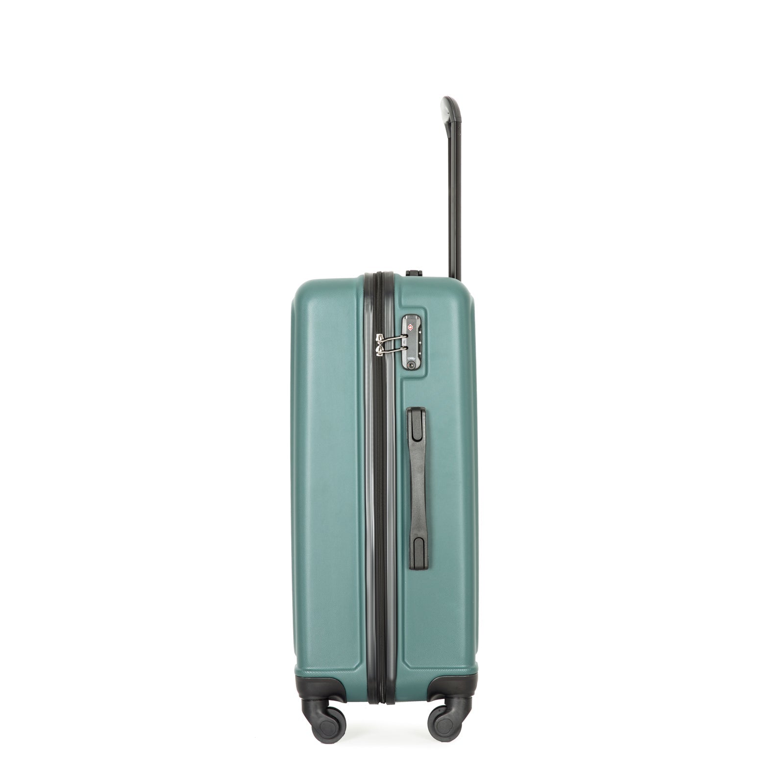 Logidon Hardshell Rolkoffer Donkergroen TSA 4 Rollen Handbagage