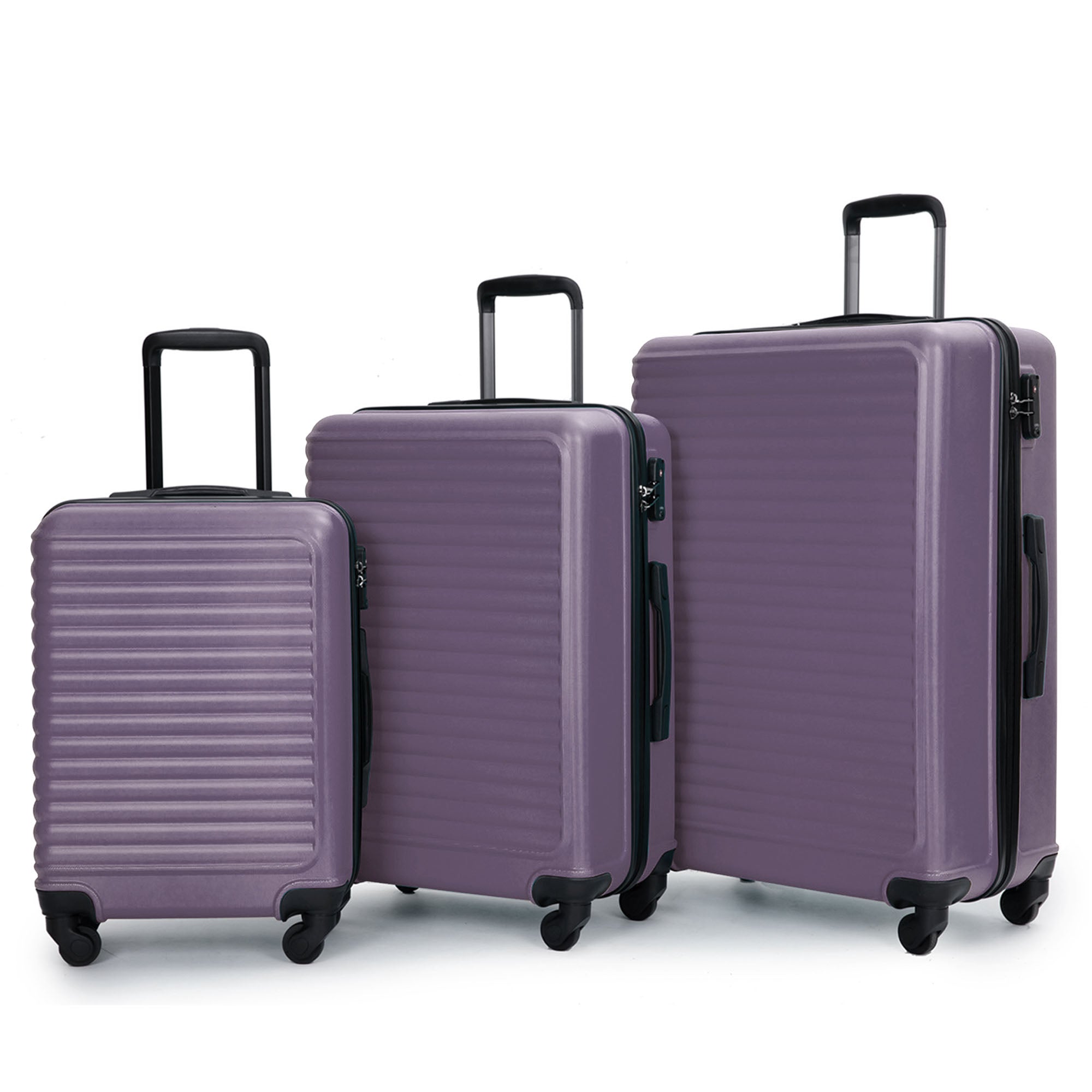 Logidon hard-shell suitcase 68 cm dark purple 4-wheels TSA