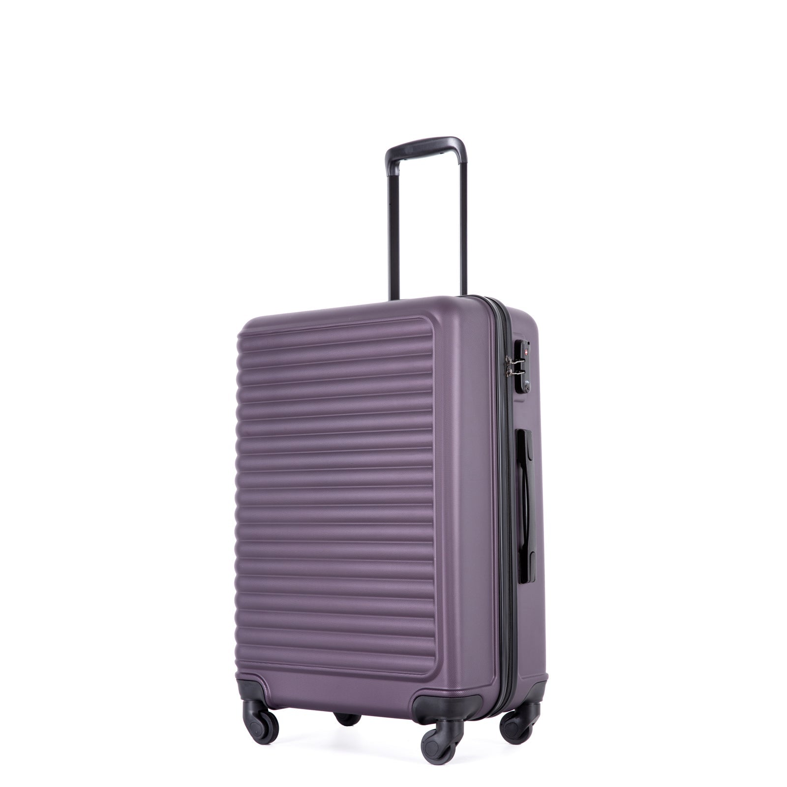 Logidon hard-shell suitcase 68 cm dark purple 4-wheels TSA