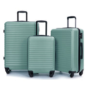 Logidon Hardshell Rolkoffer Donkergroen TSA 4 Rollen Handbagage