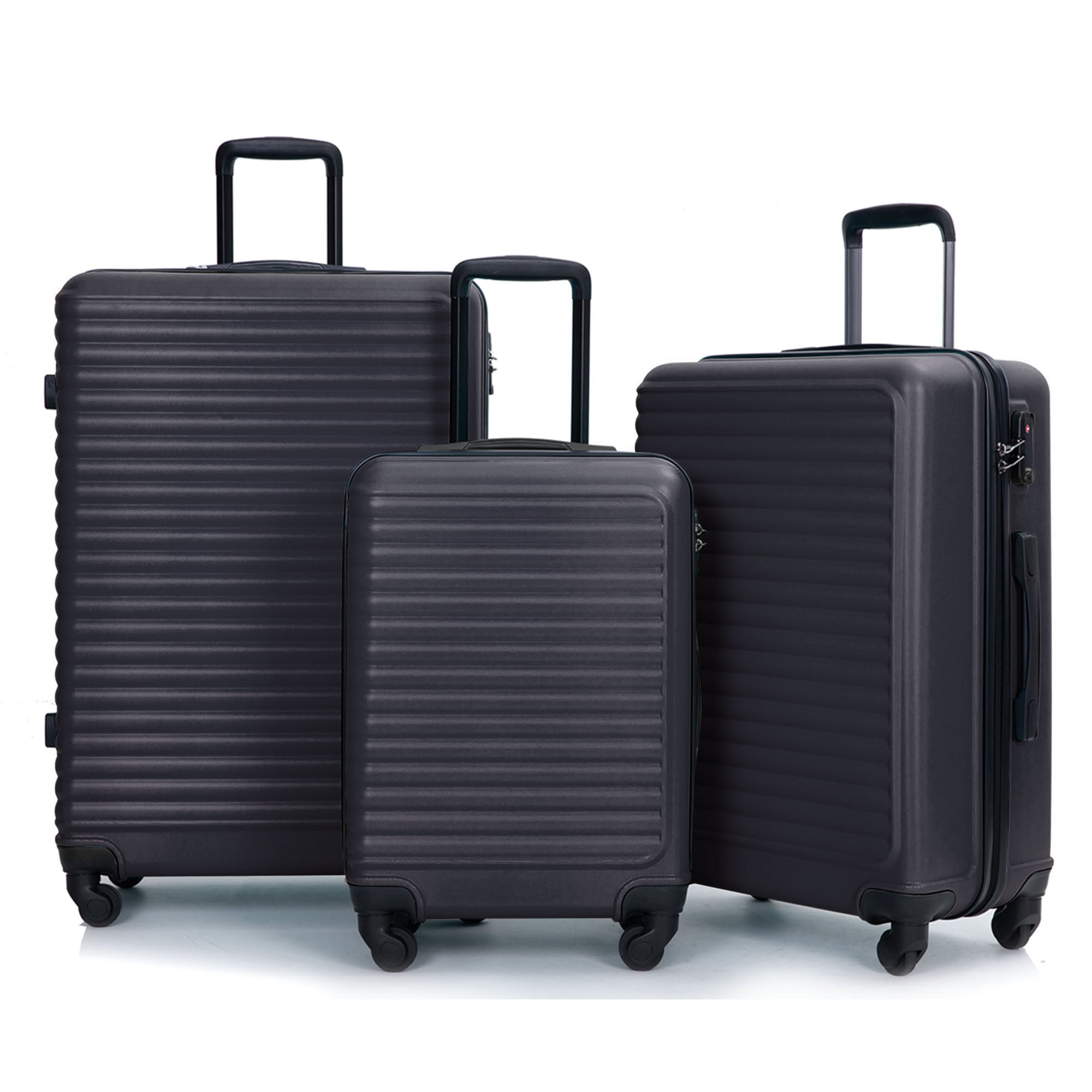 Logidon hard case 68 cm black, 4 wheels, TSA lock