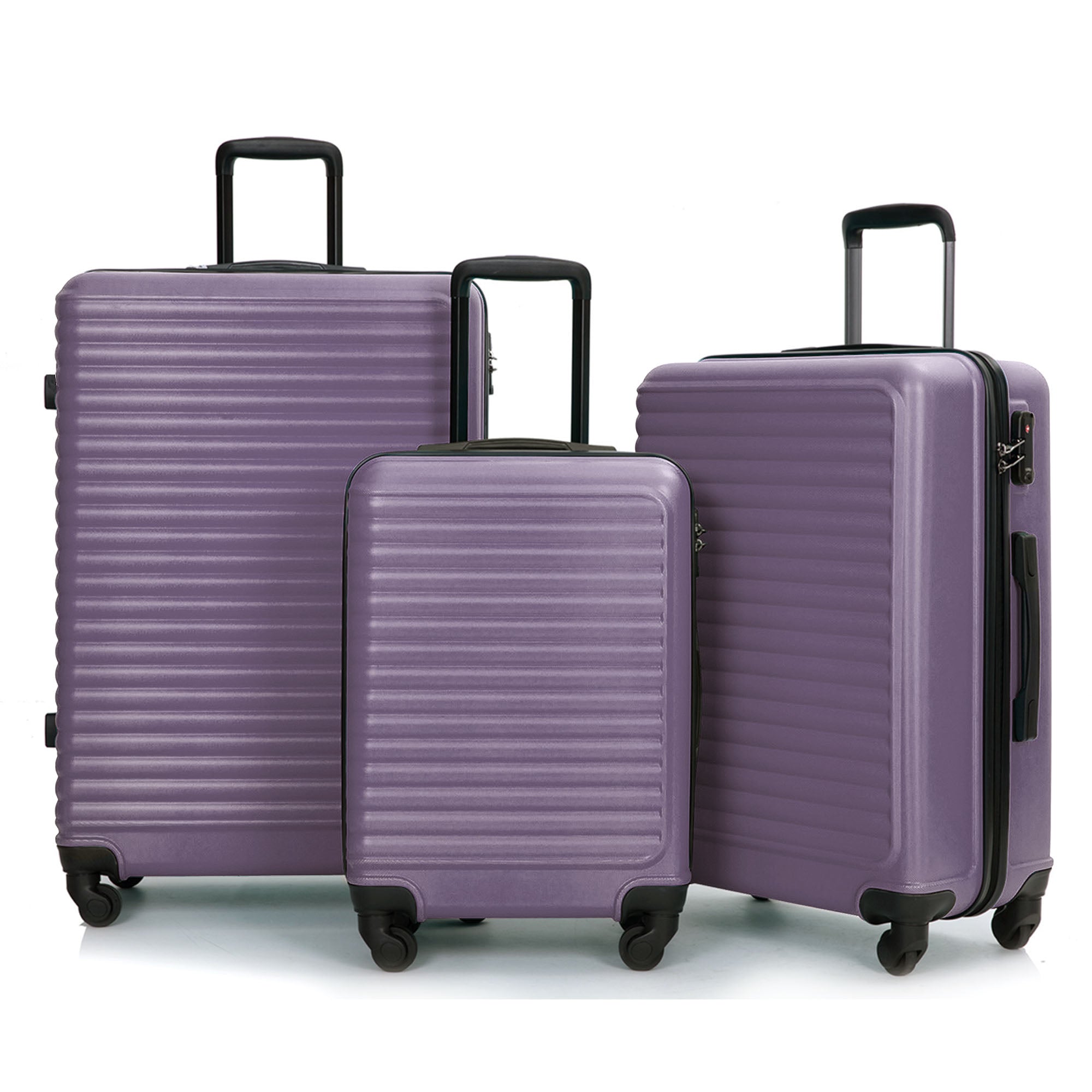 Logidon hard-shell suitcase 68 cm dark purple 4-wheels TSA