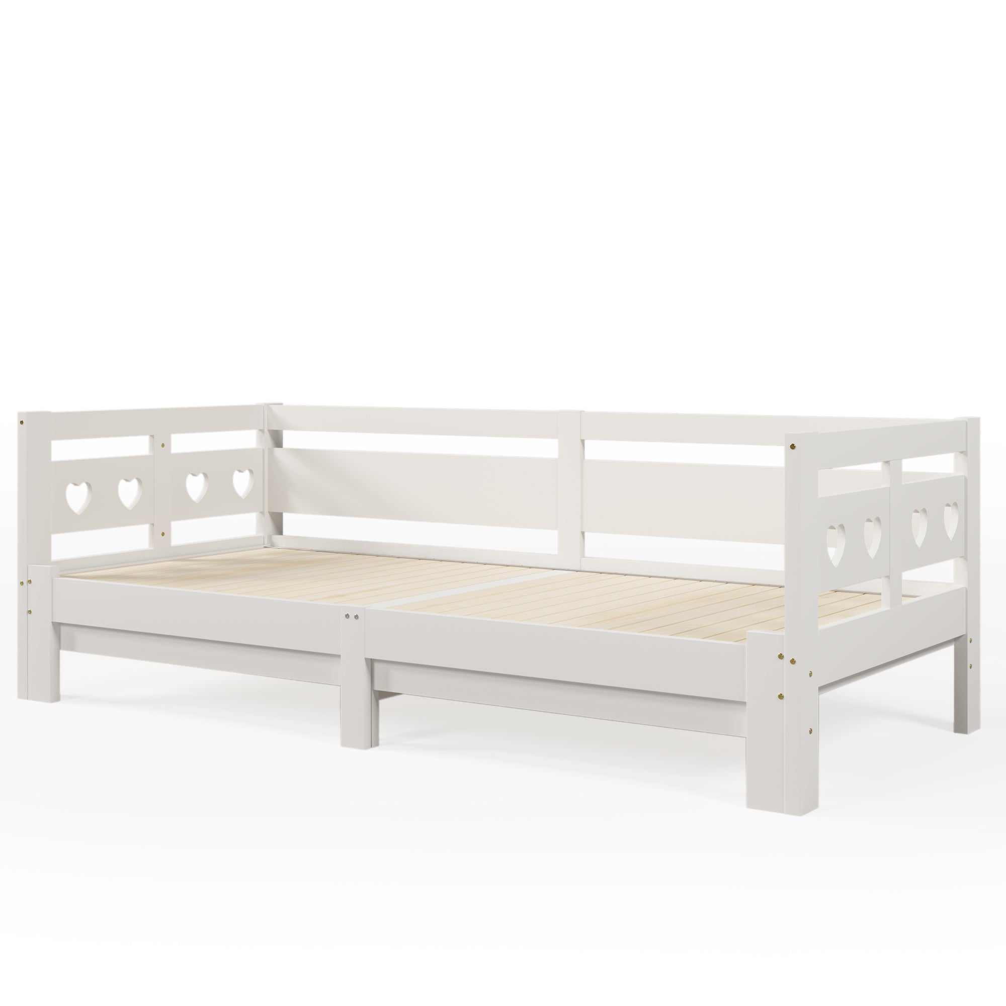 Logidon eenpersoonsbed 90x200 wit uitschuifbaar naar 180x200
