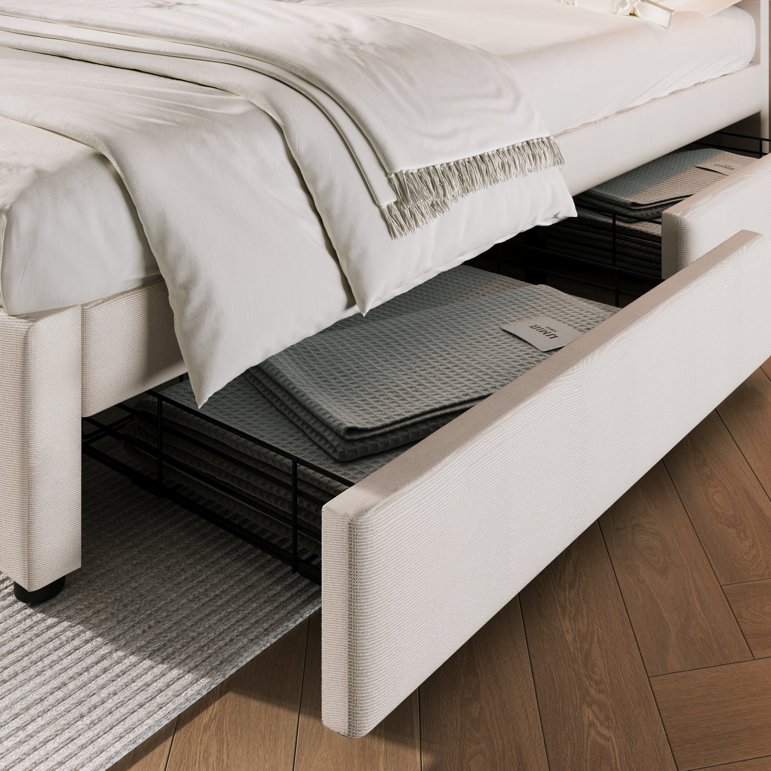 Logidon tweepersoonsbed 160x200 met 4 laden USB C hoofdbord verstelbaar