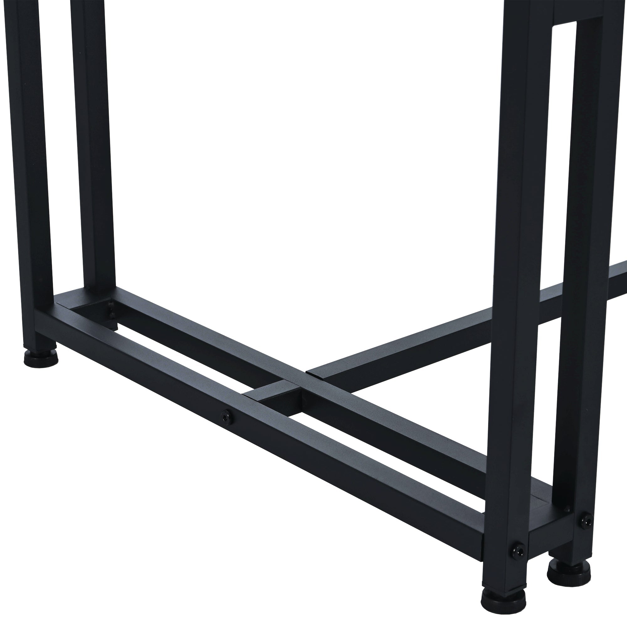 Logidon 120x70 cm lichte luxe eettafel met zwarte metalen poten