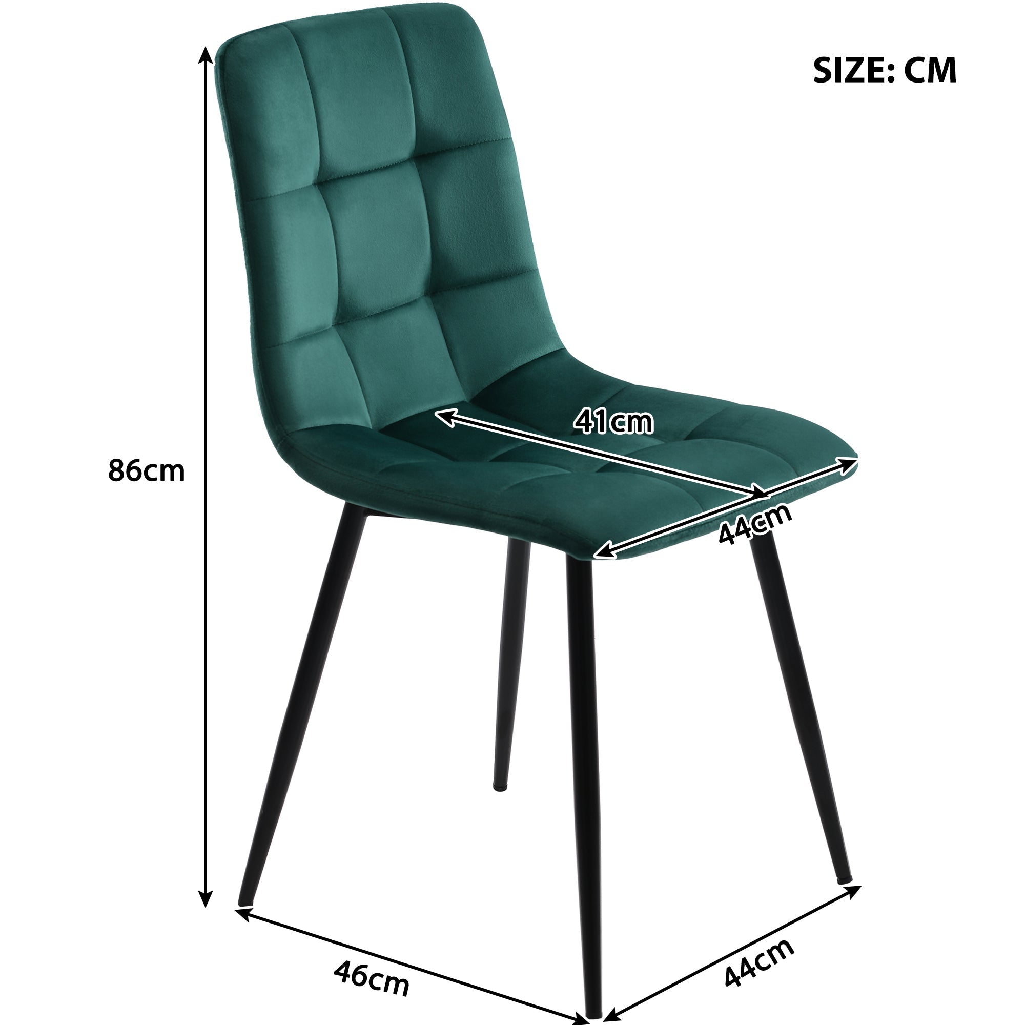 Logidon eettafelset 120 x 70 cm zwart 4 stoelen groen fluwelen bekleding