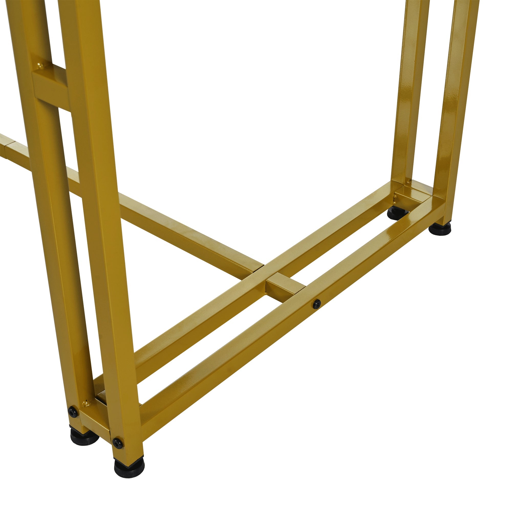 Logidon Lichte Luxe Eettafel 120x70cm Met Gouden Metalen Poten