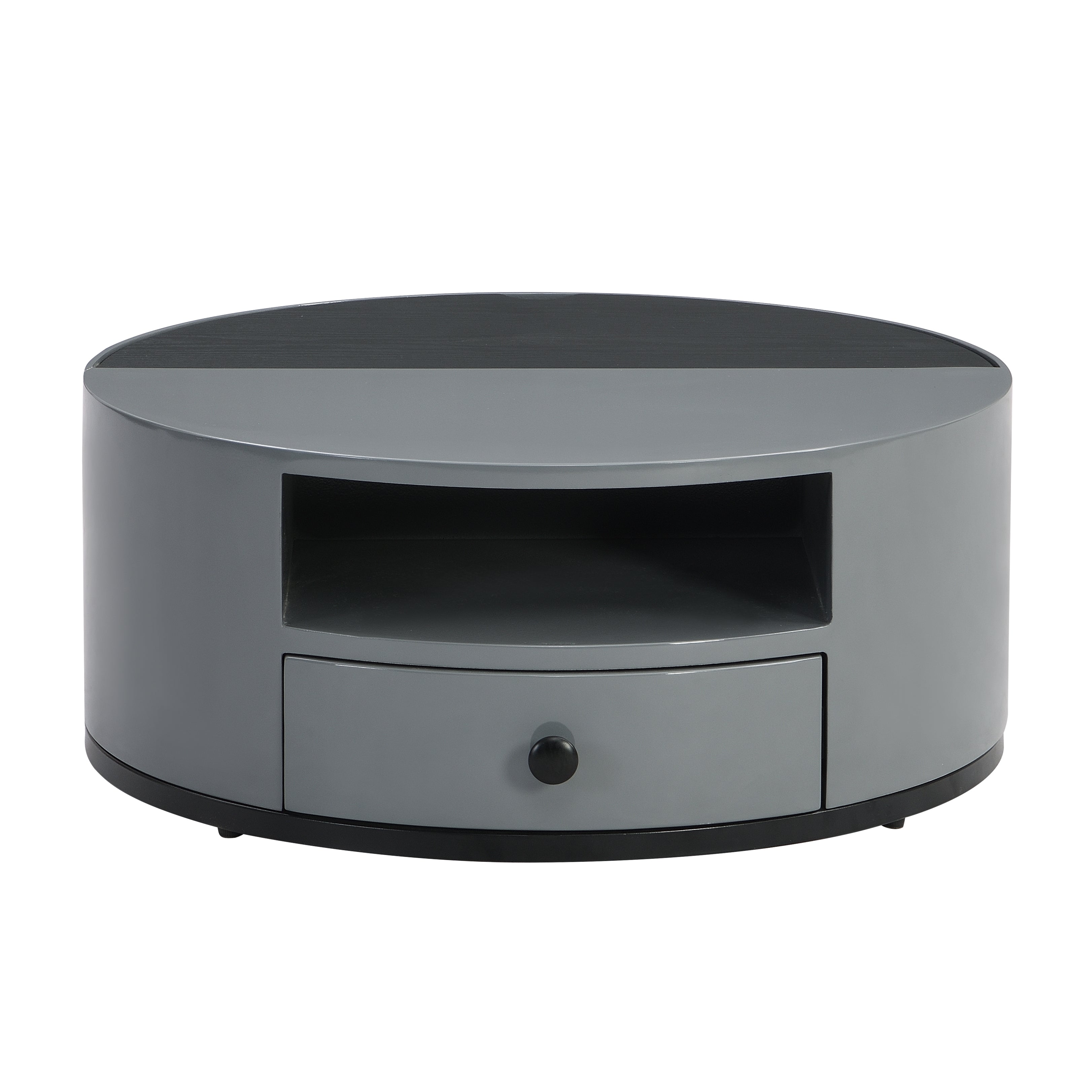 Logidon Nesting Salontafel 2 Stuks 70x70cm Zwart Grijs PVC Marmer Look
