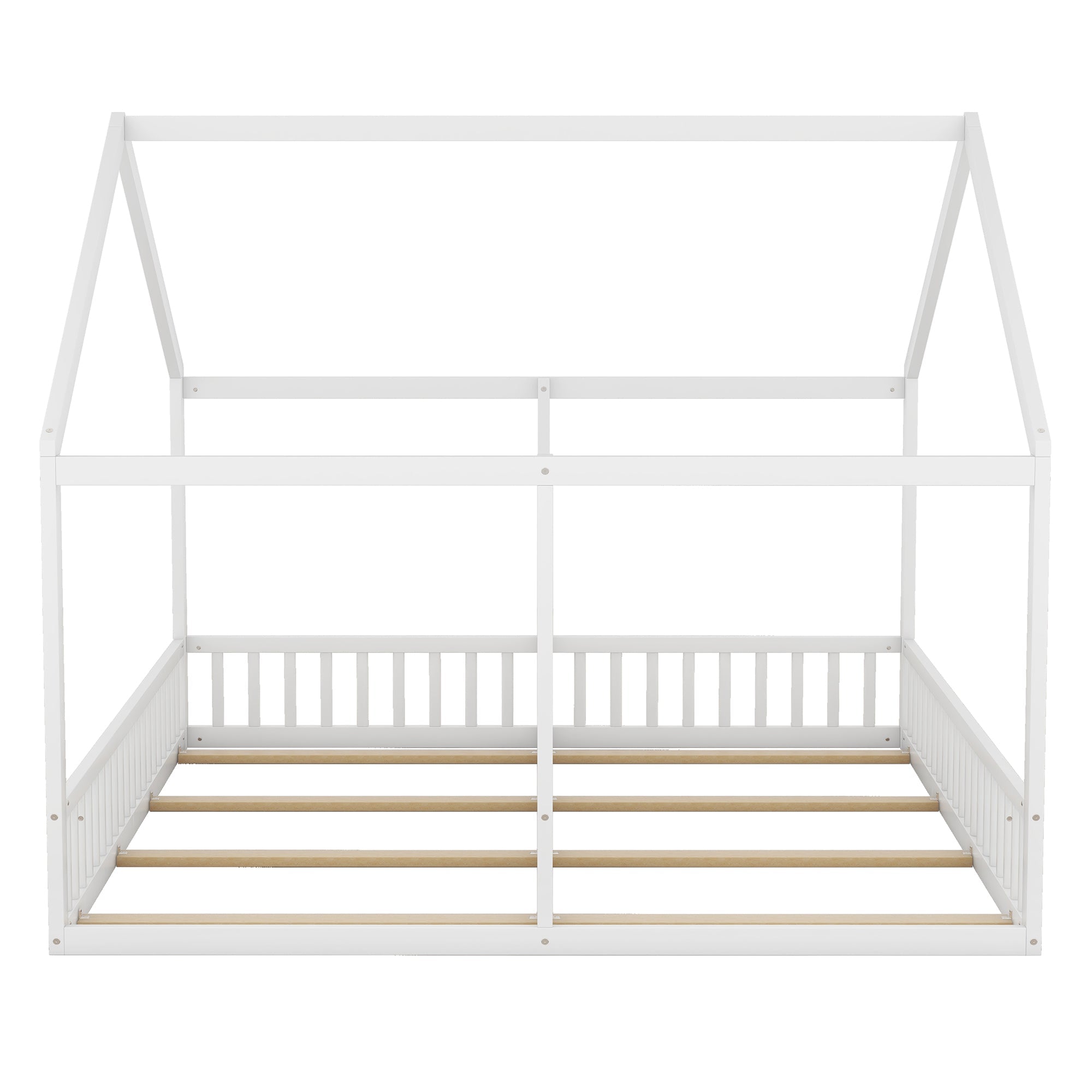Logidon 90x200 Two Single Beds 2-in-1 Platform Bed White