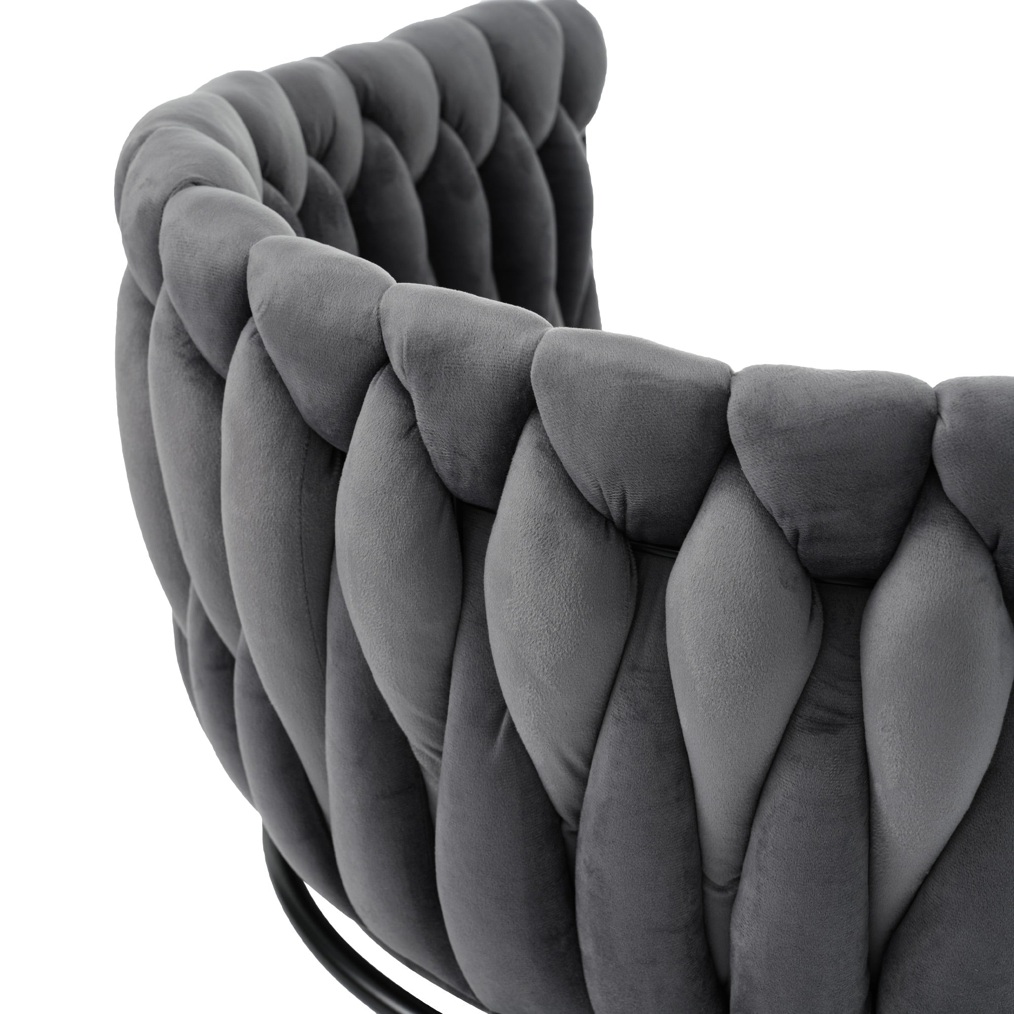 Logidon Velvet Draaistoel Grijs Luxe Eetkamerstoel, 360 Graden