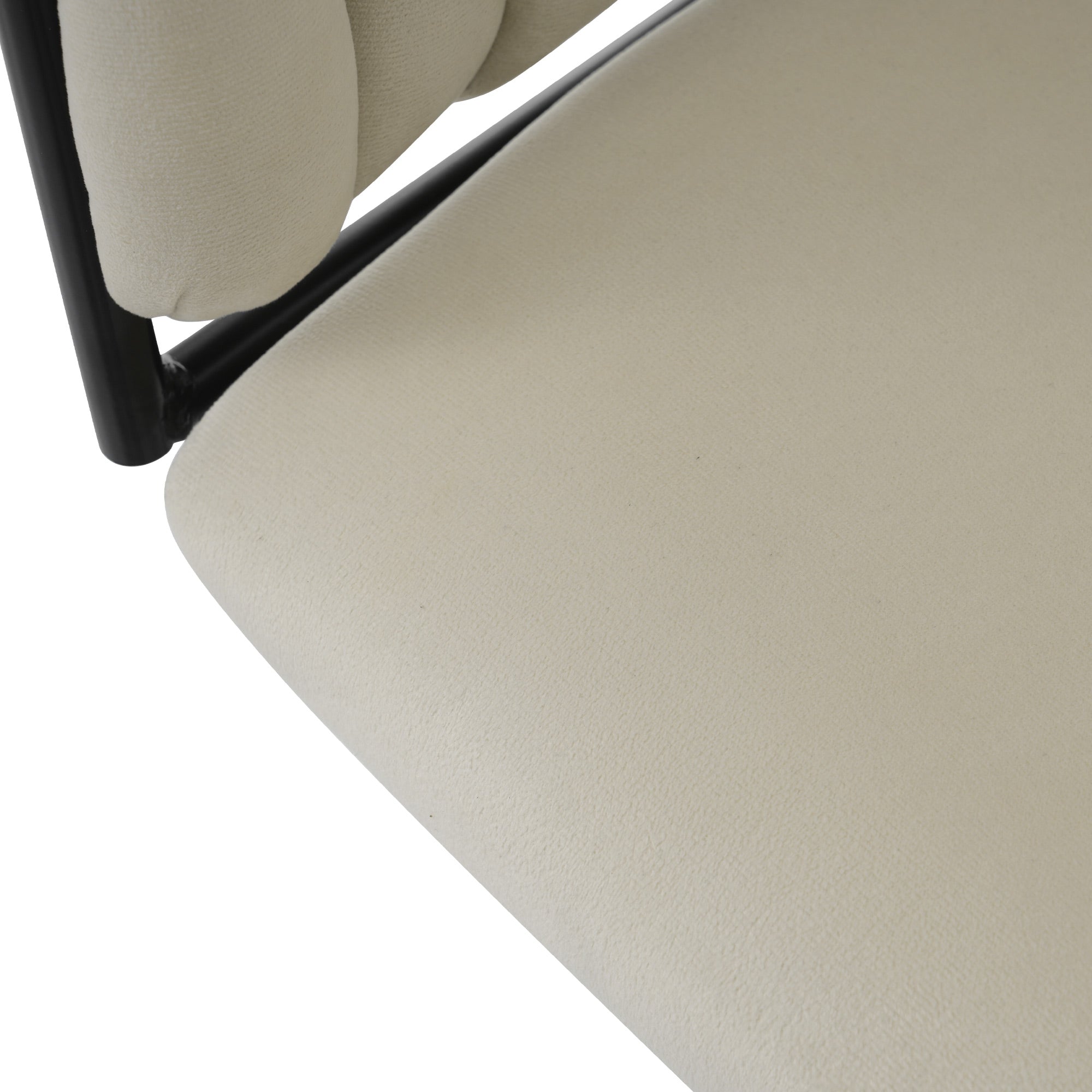Logidon velvet dining chair beige, 360° swivel chair with metal legs