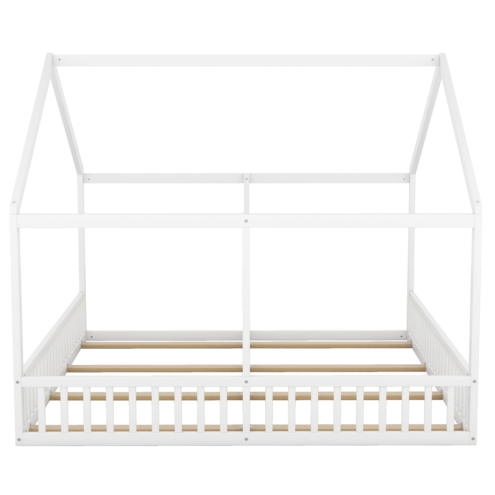 Logidon 90x200 Two Single Beds 2-in-1 Platform Bed White