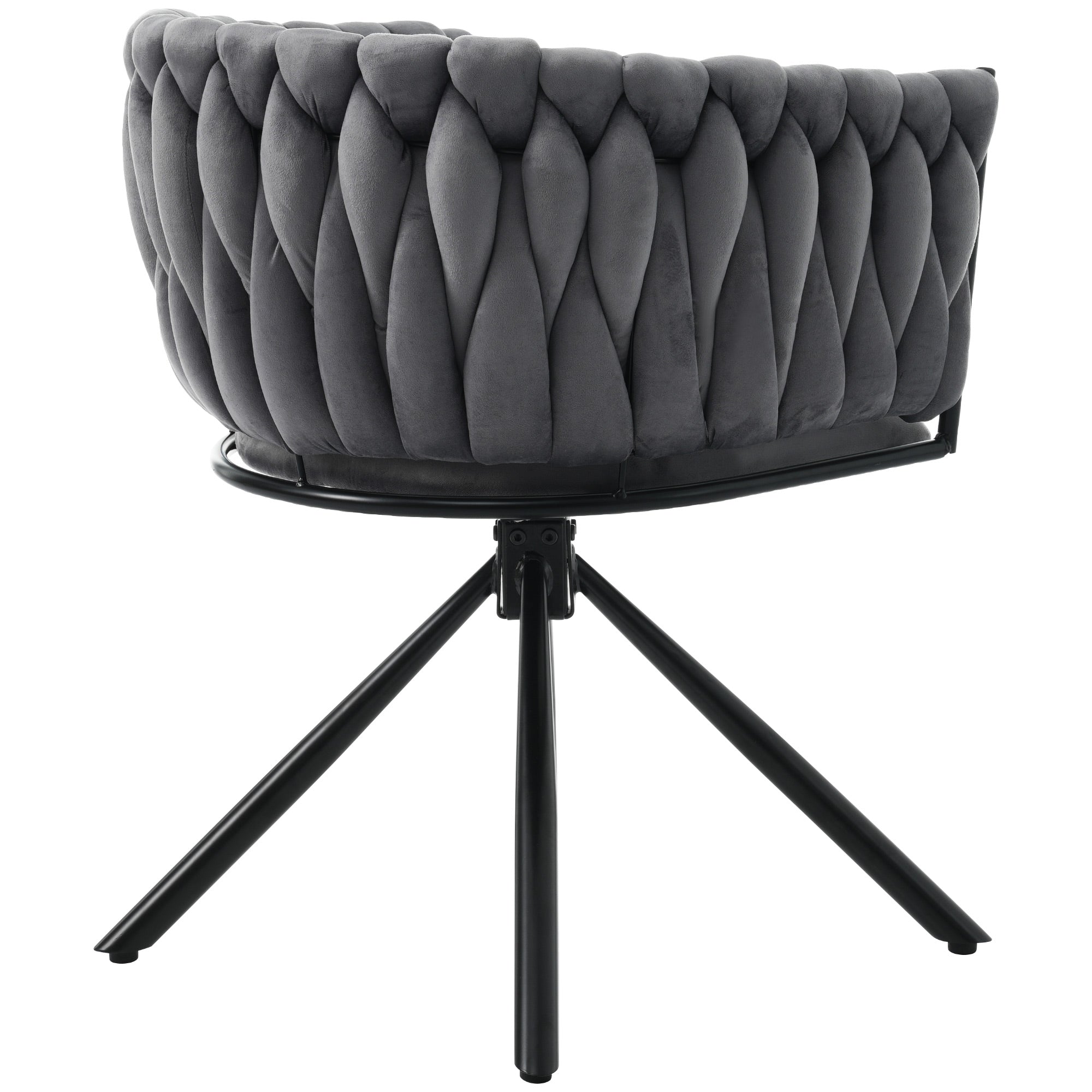 Logidon Velvet Draaistoel Grijs Luxe Eetkamerstoel, 360 Graden