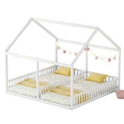 Logidon 90x200 Two Single Beds 2-in-1 Platform Bed White
