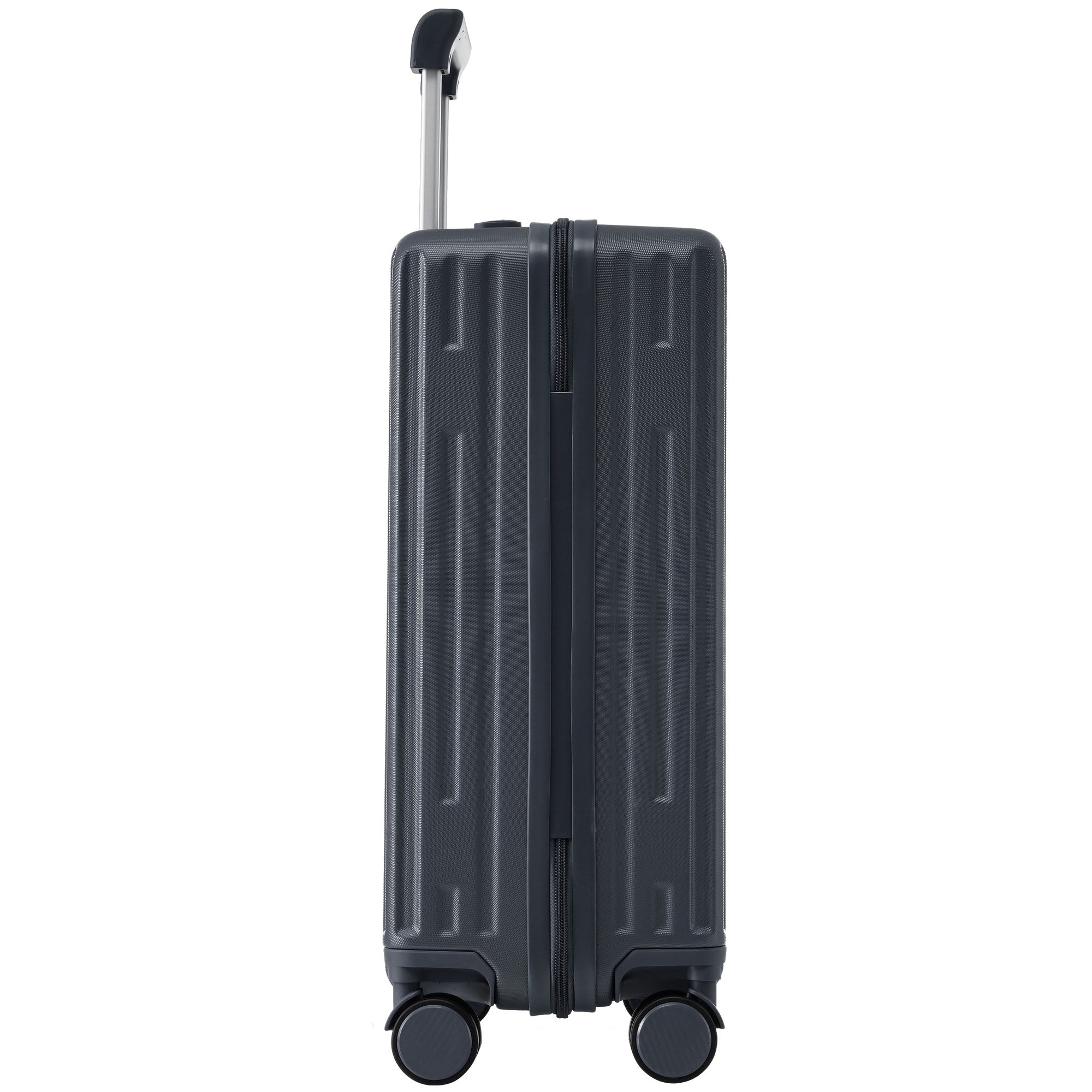Logidon hard-shell suitcase gray 55x36x21 cm TSA 4 wheels