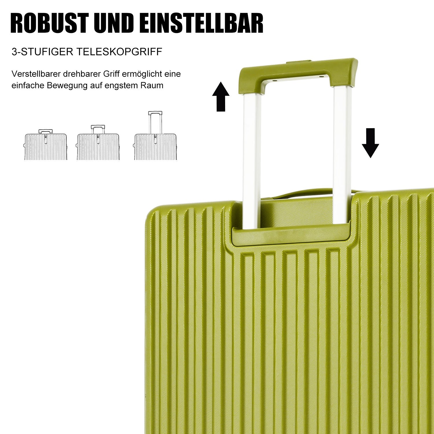 Logidon hardcase handbagage 4 rollen groen 59x41x27,5 cm