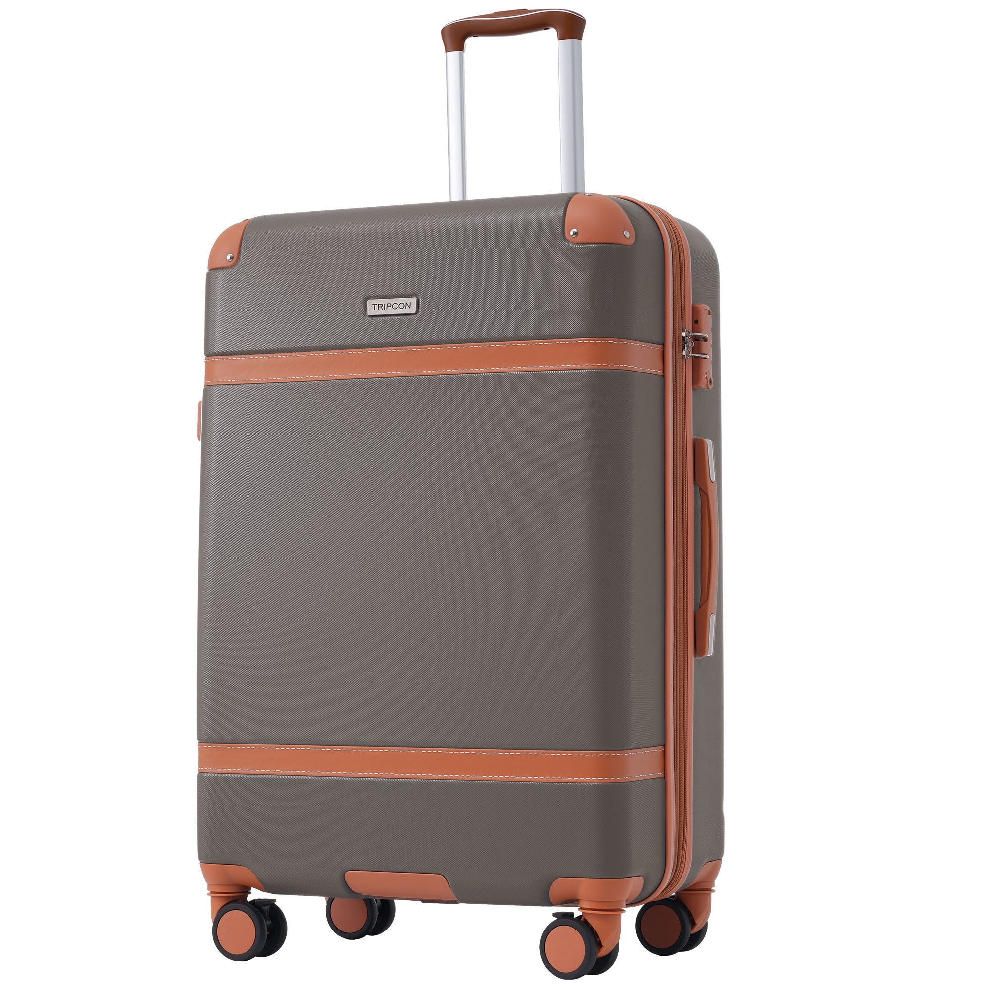 Logidon Kofferset 3-delig Bruin Hardshell Koffer 4 Wielen TSA