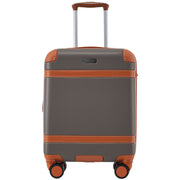 Logidon hardshell koffer bruin 56x38,5x23,5 cm 4 wielen TSA