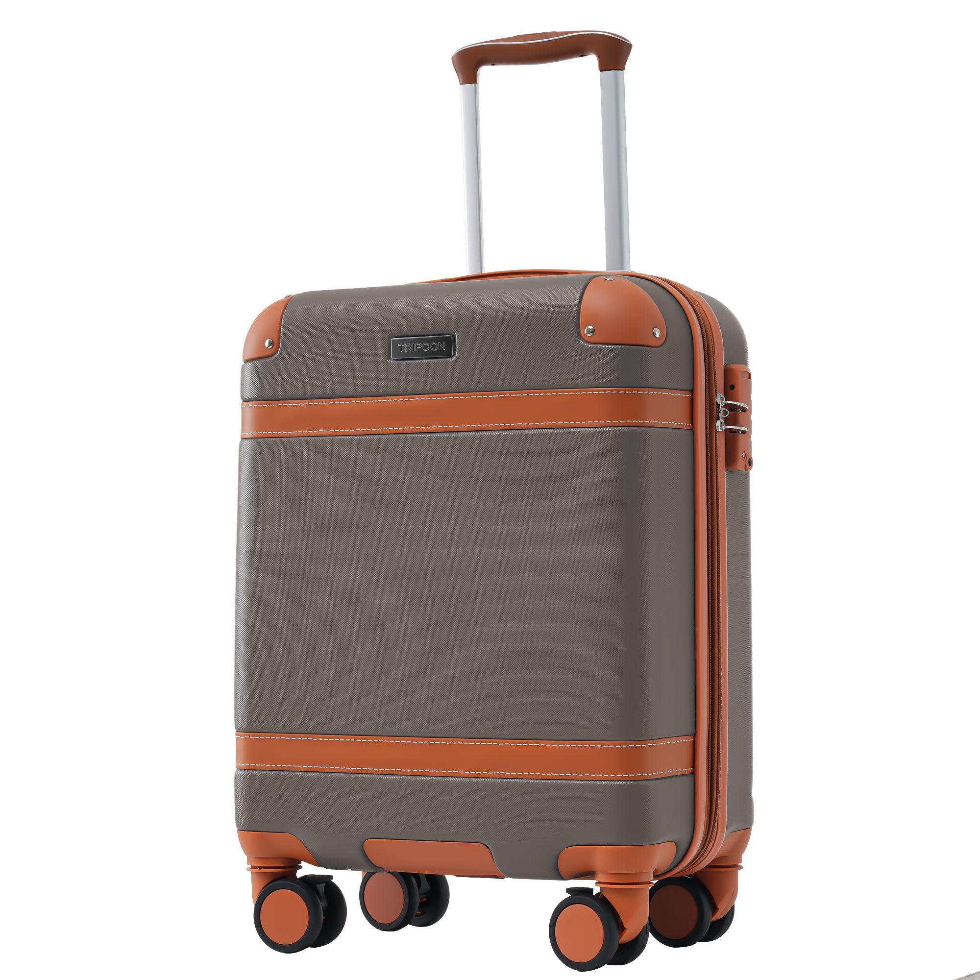 Logidon hardshell koffer bruin 56x38,5x23,5 cm 4 wielen TSA