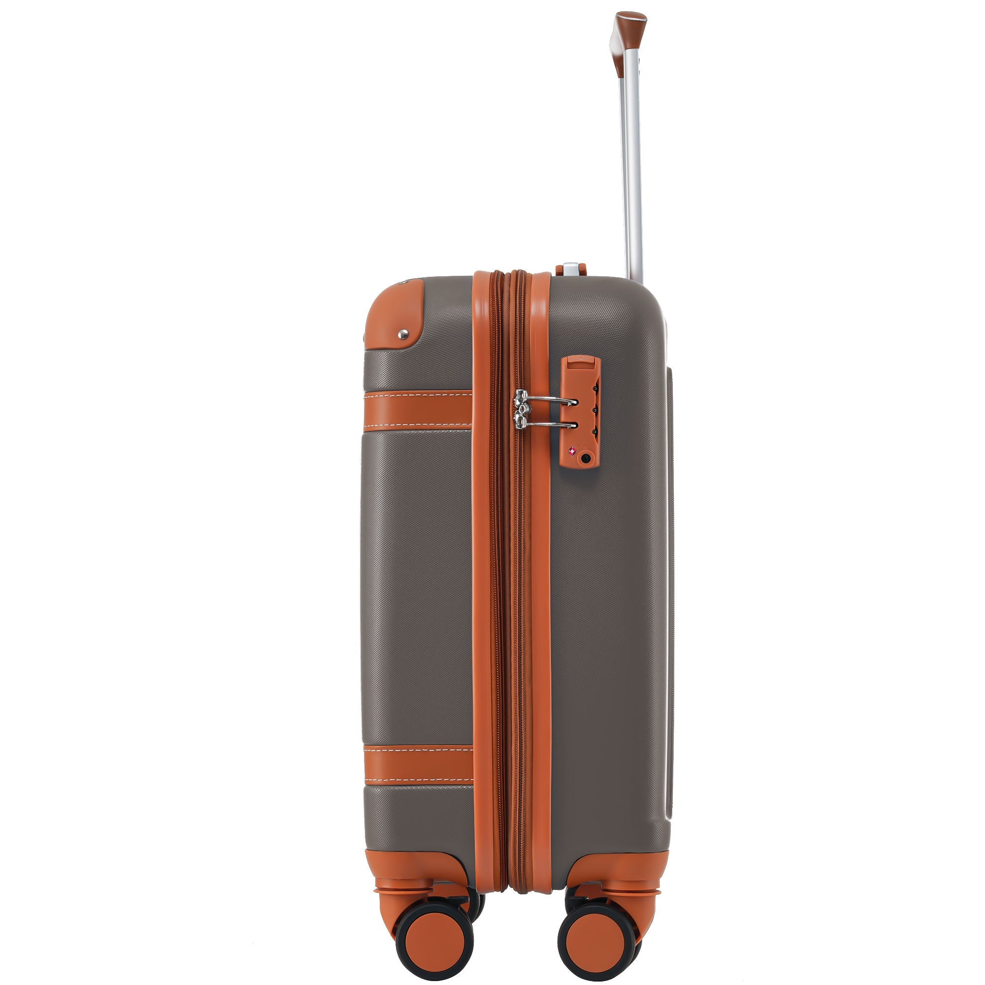 Logidon hardshell koffer bruin 56x38,5x23,5 cm 4 wielen TSA