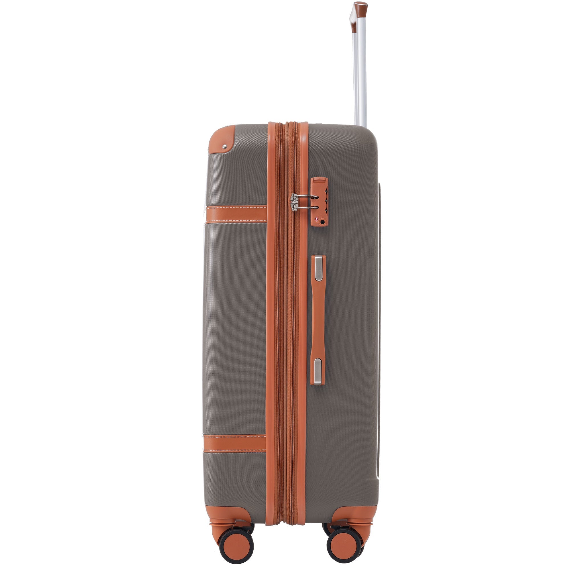 Logidon harde koffer bruin, 24 inch, 4 wielen, TSA