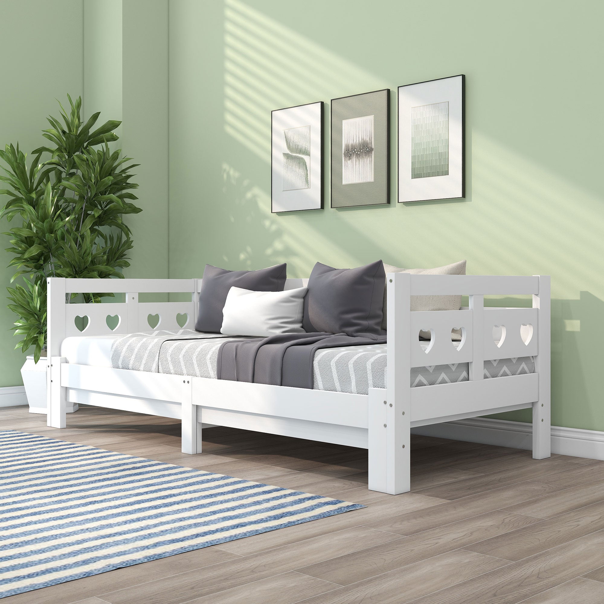Logidon eenpersoonsbed 90x200 wit uitschuifbaar naar 180x200