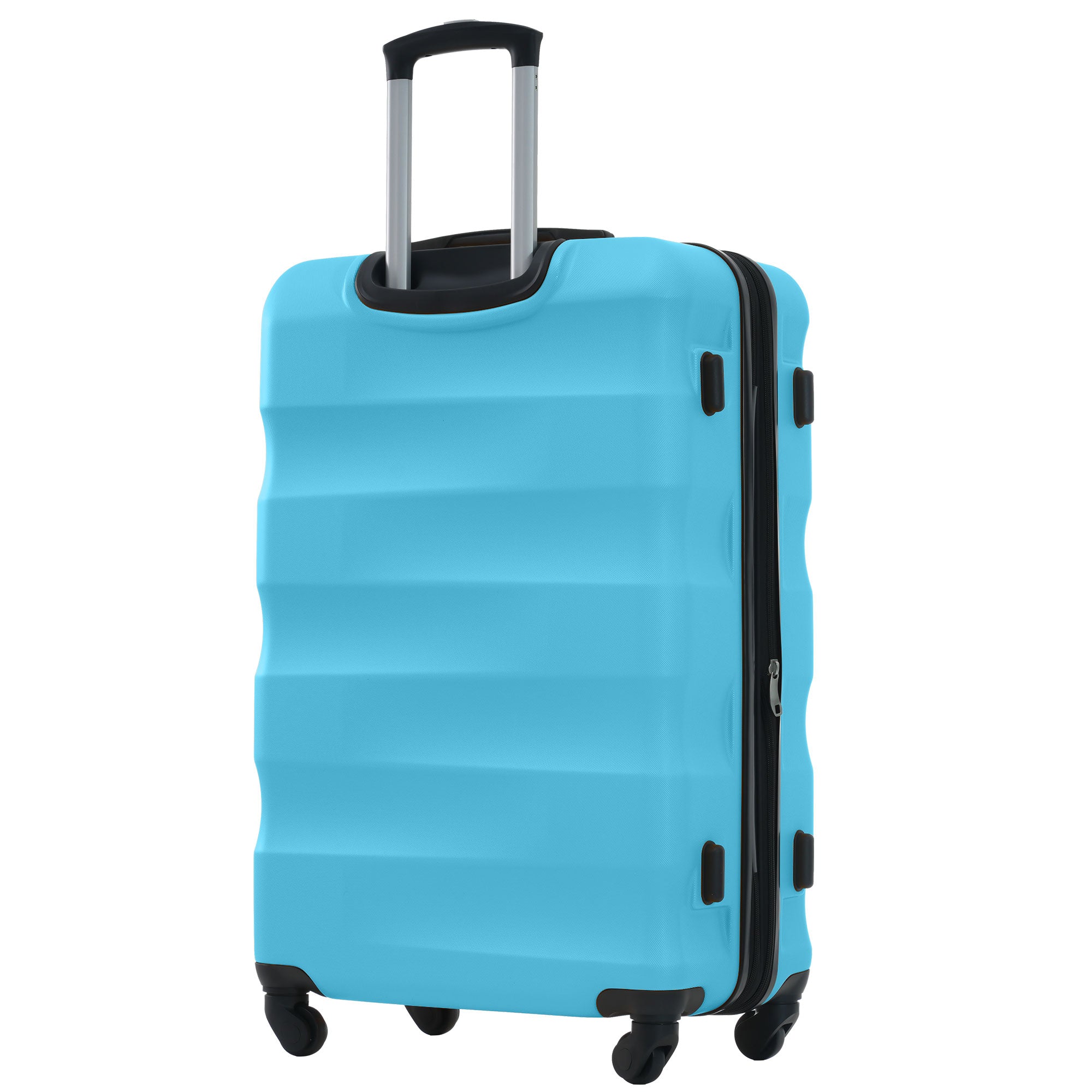 Logidon hard-shell suitcase azure blue 4-wheel hand luggage ABS TSA