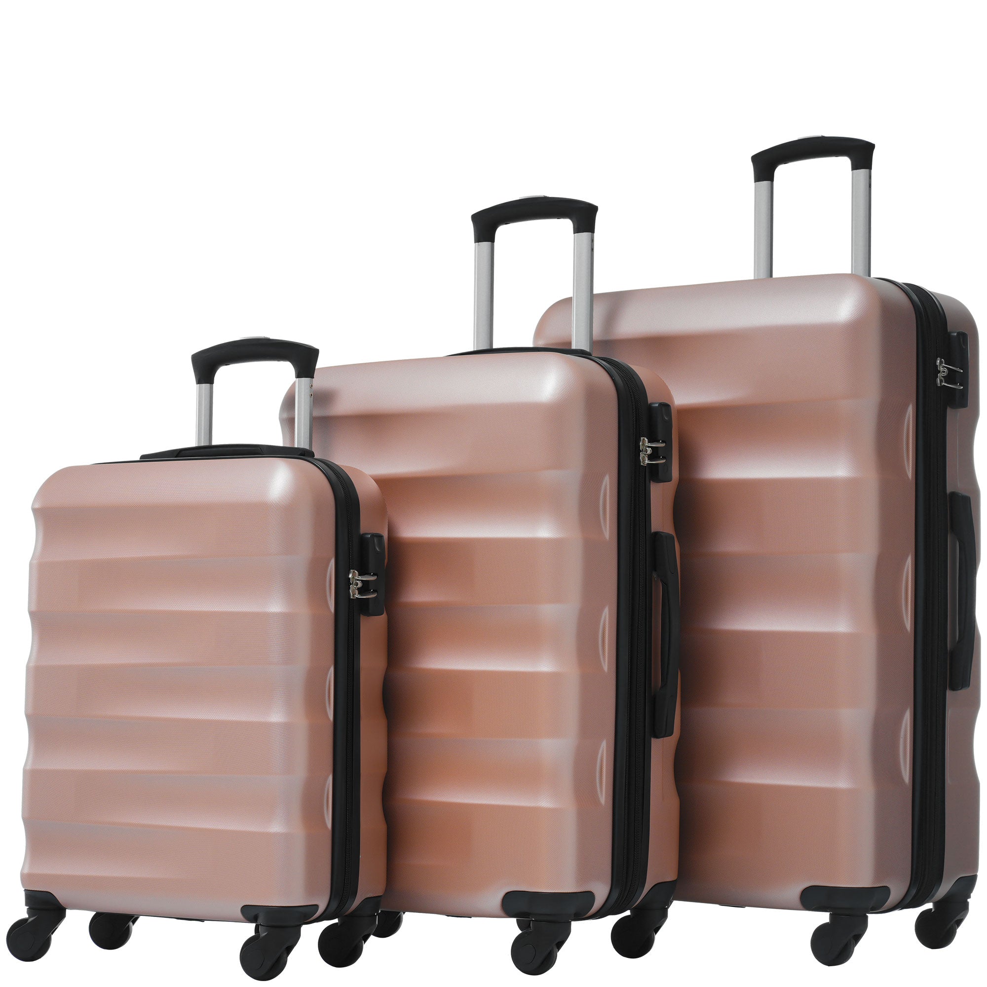 Logidon hardschalige koffer roze 56,5x36x20 cm 4 wielen TSA
