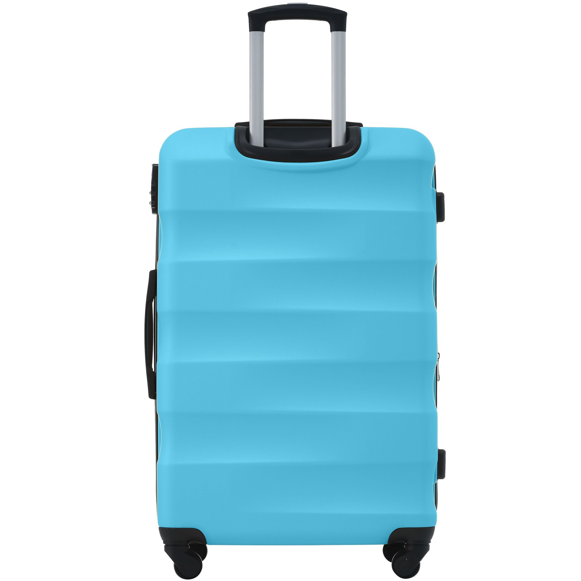 Logidon hard-shell suitcase azure blue 4-wheel hand luggage ABS TSA